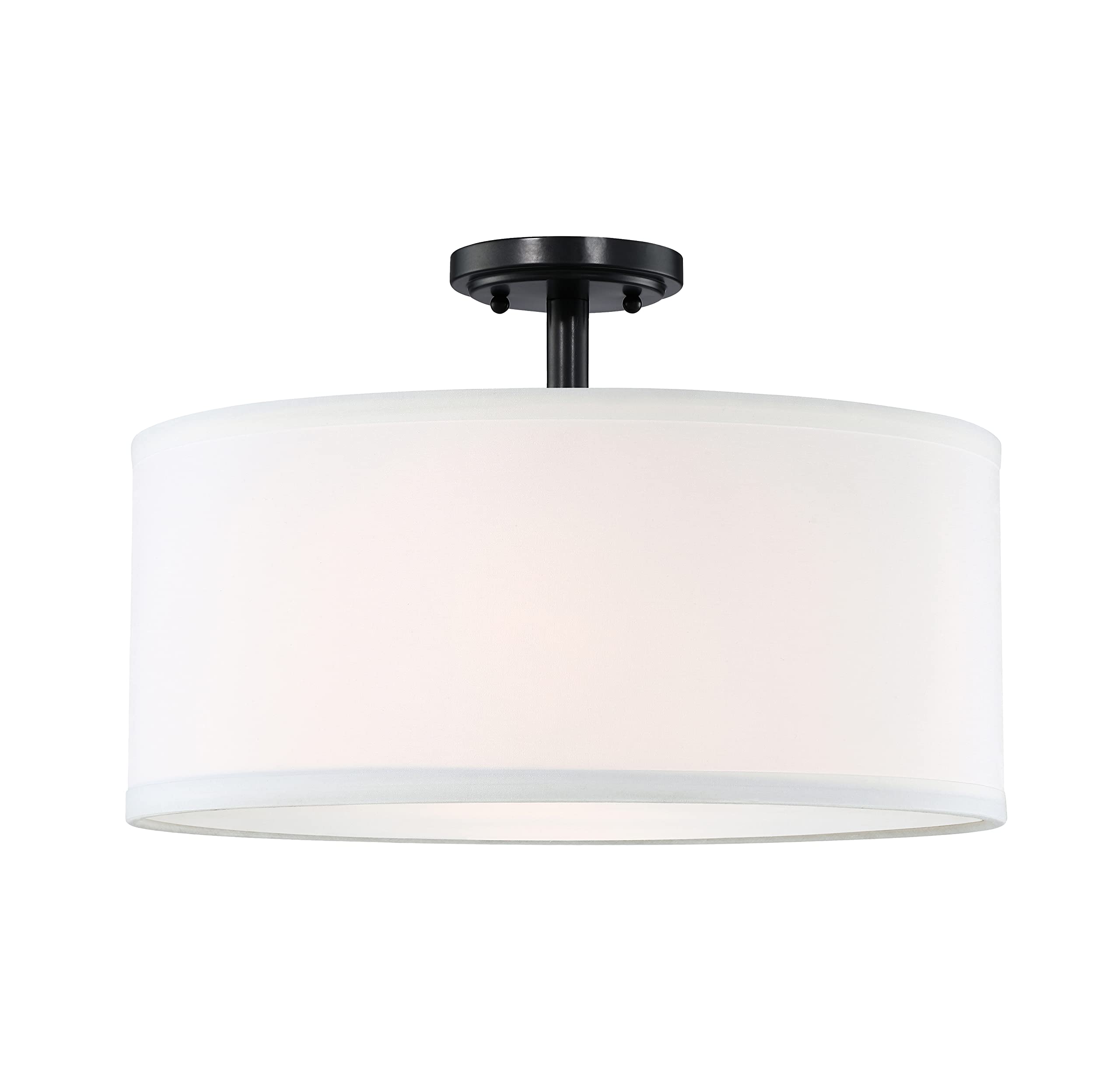 3-Light Semi Flush Mount Ceiling Fixture with 16