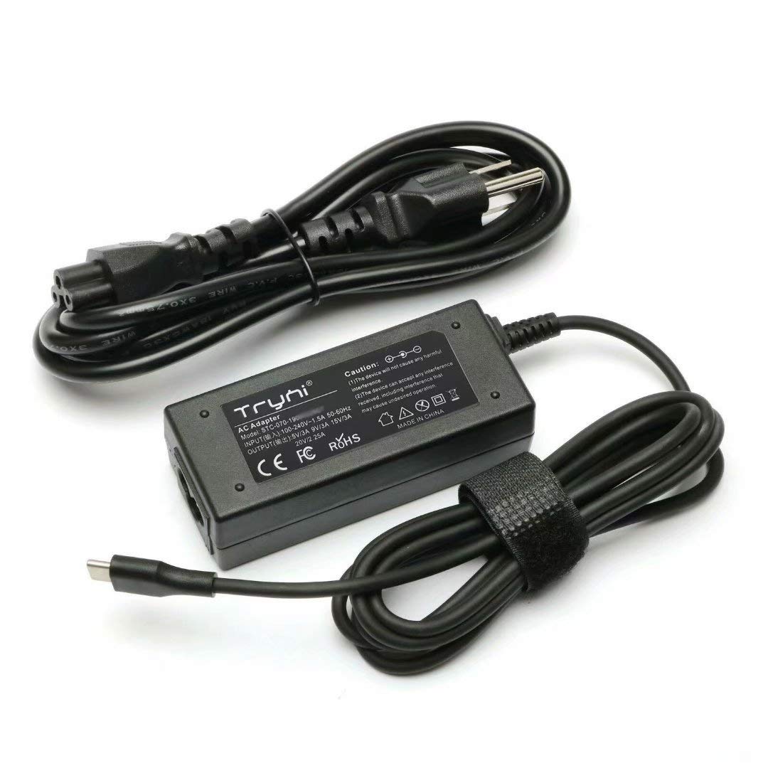 Original Lenovo Chromebook AC Power Adapter - Compatible with S340-14 (81TB, 81V3), ThinkPad 13 (20GL, 20GM), 500e (81ES, 81MC) - USB-C Type-C Charger Cord for Home, Office & Travel Use