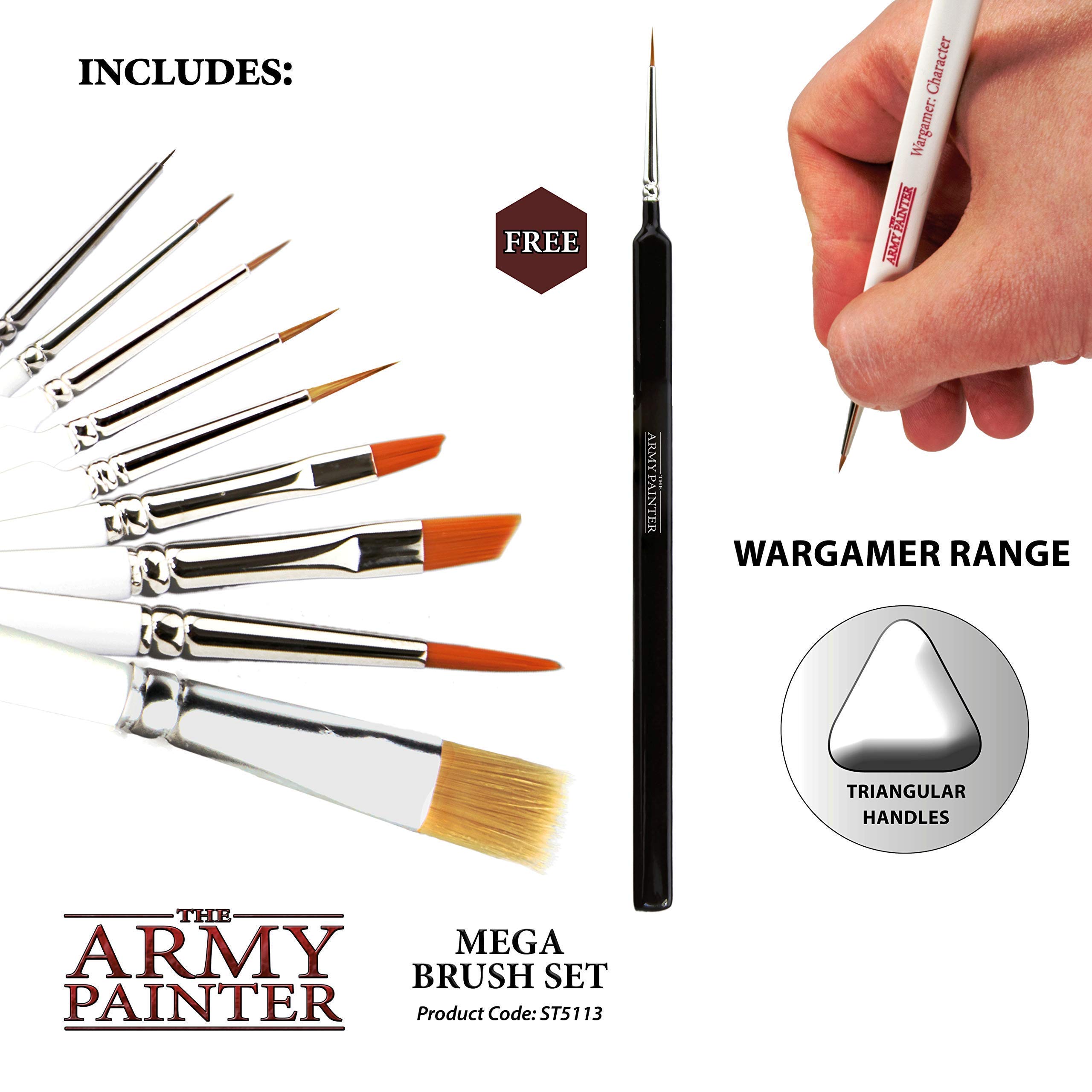 The Army Painter Wet Palette & Hydro Pack Mega Brush Set - Professional Miniature Painting Kit with Storage for Brushes & Complete Refill Pack - Perfect for Warhammer, D&D, and Tabletop Gaming