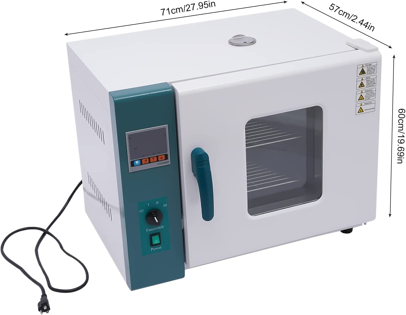 1000W Digital Lab Forced Air Convection Drying Oven - 110V, 1.5 Cu Ft (14