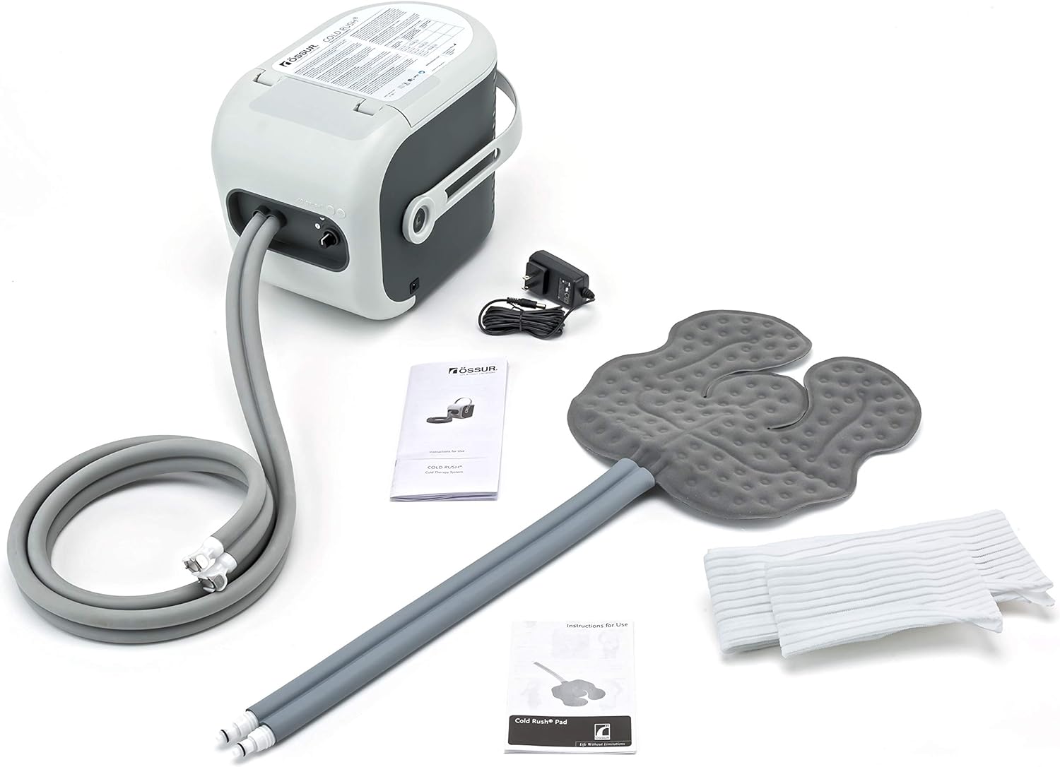 Ossur Cold Rush Cold Therapy Machine System with Pads - Pain Relief & Recovery for Knee, Shoulder, and Post-Surgery Rehabilitation