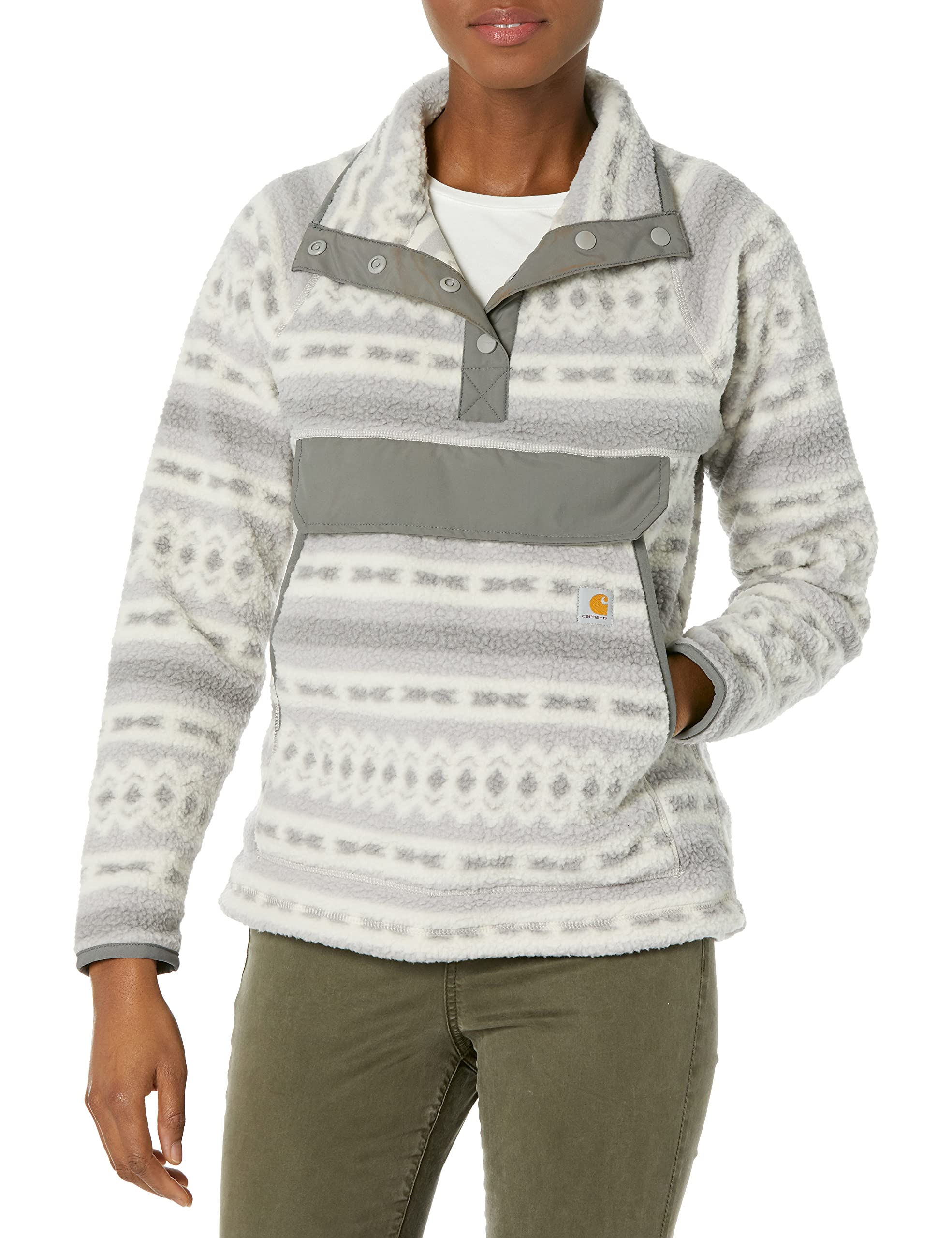 Carhartt Women's Plus Size Relaxed Fit Fleece Pullover Sweatshirt - Warm Winter Layering for Outdoor Work & Casual Wear