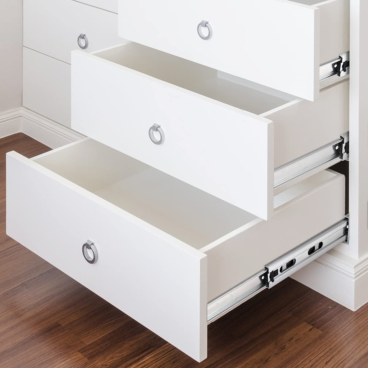 Gobrico 16 Inch Soft Close Ball Bearing Full Extension Drawer Slides - Heavy Duty Side Mount Drawer Glides (10 Pairs) - Perfect for Kitchen Cabinets, Office Furniture, and DIY Storage Solutions