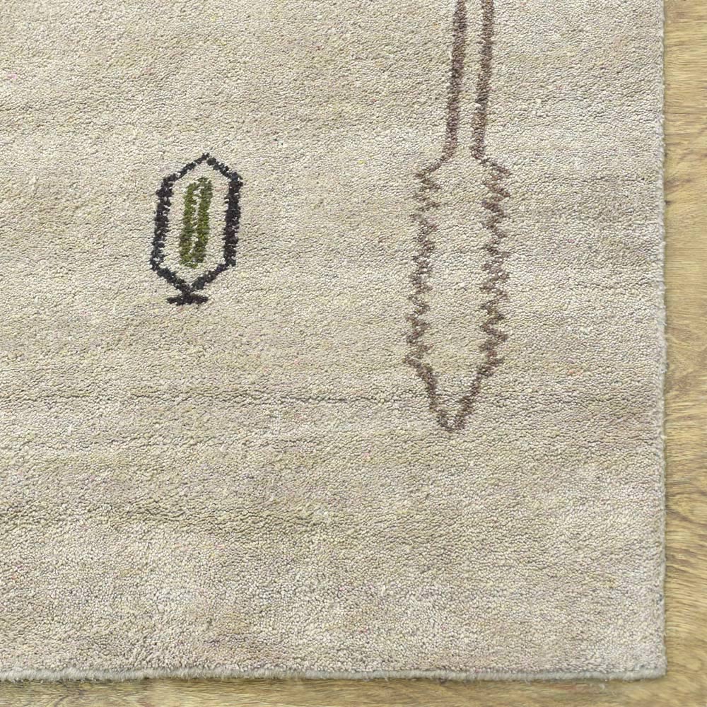 Hand Knotted Bohemian Style Area Rug - Soft & Durable for Living Room, Bedroom, or Office Decor
