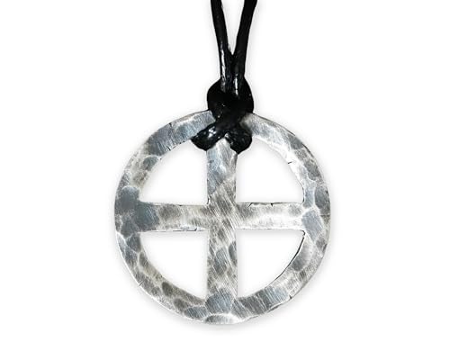Solar Cross Necklace - Silver