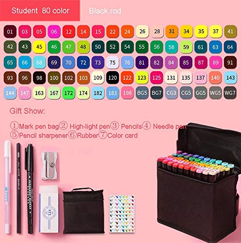 Authentic Cobaka Brush Pen Set - 80 Colors Dual Tip Markers for Oil & Alcohol Painting | Ideal for Students, Beginners & Artists | Perfect for Sketching, Illustration & DIY Art Projects