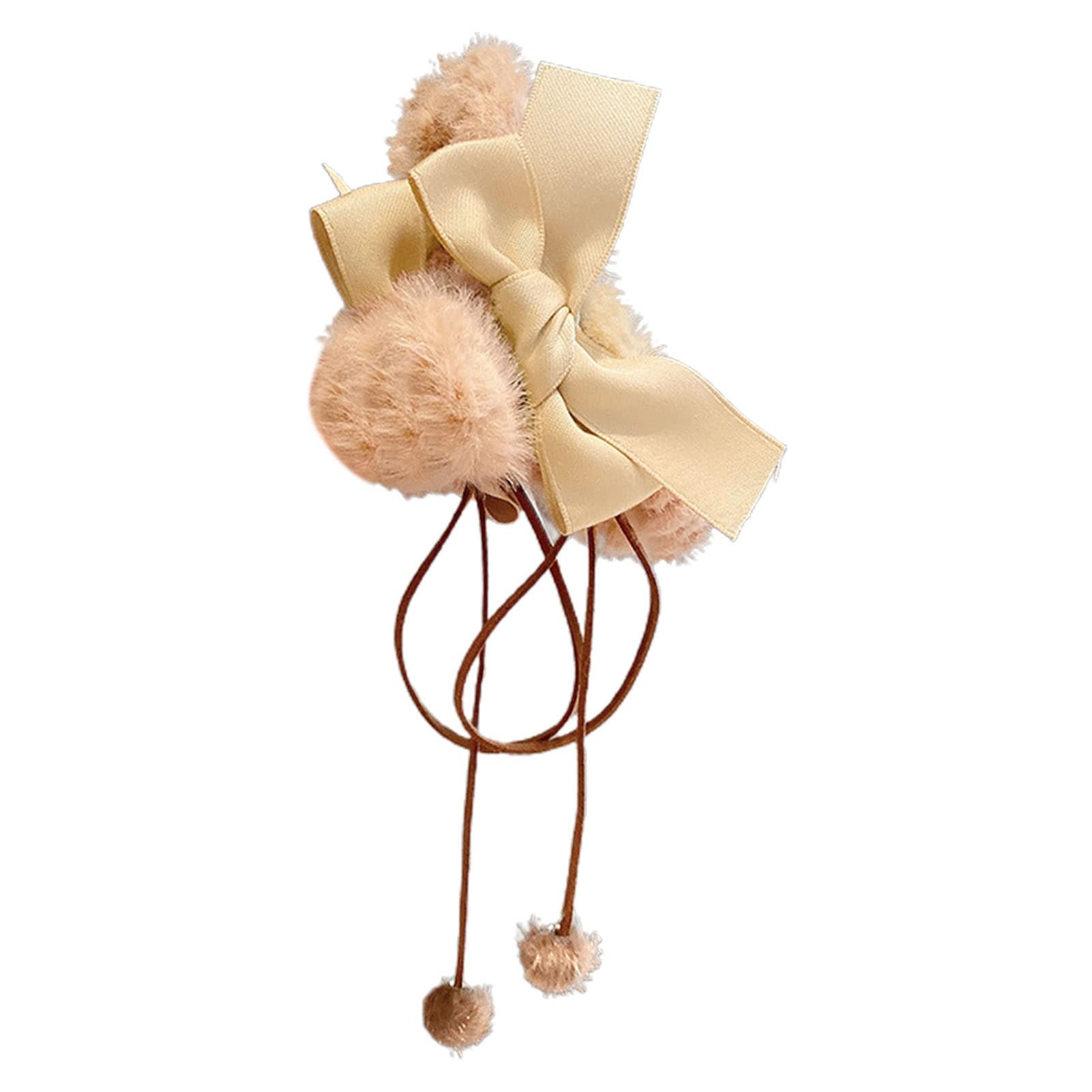 Korean Style Butterfly Hair Clips for Women - Cute Bow Long Faux Pearls Tassel Fluffy Hairpin Hair Accessories | Perfect for Parties, Weddings, and Everyday Styling