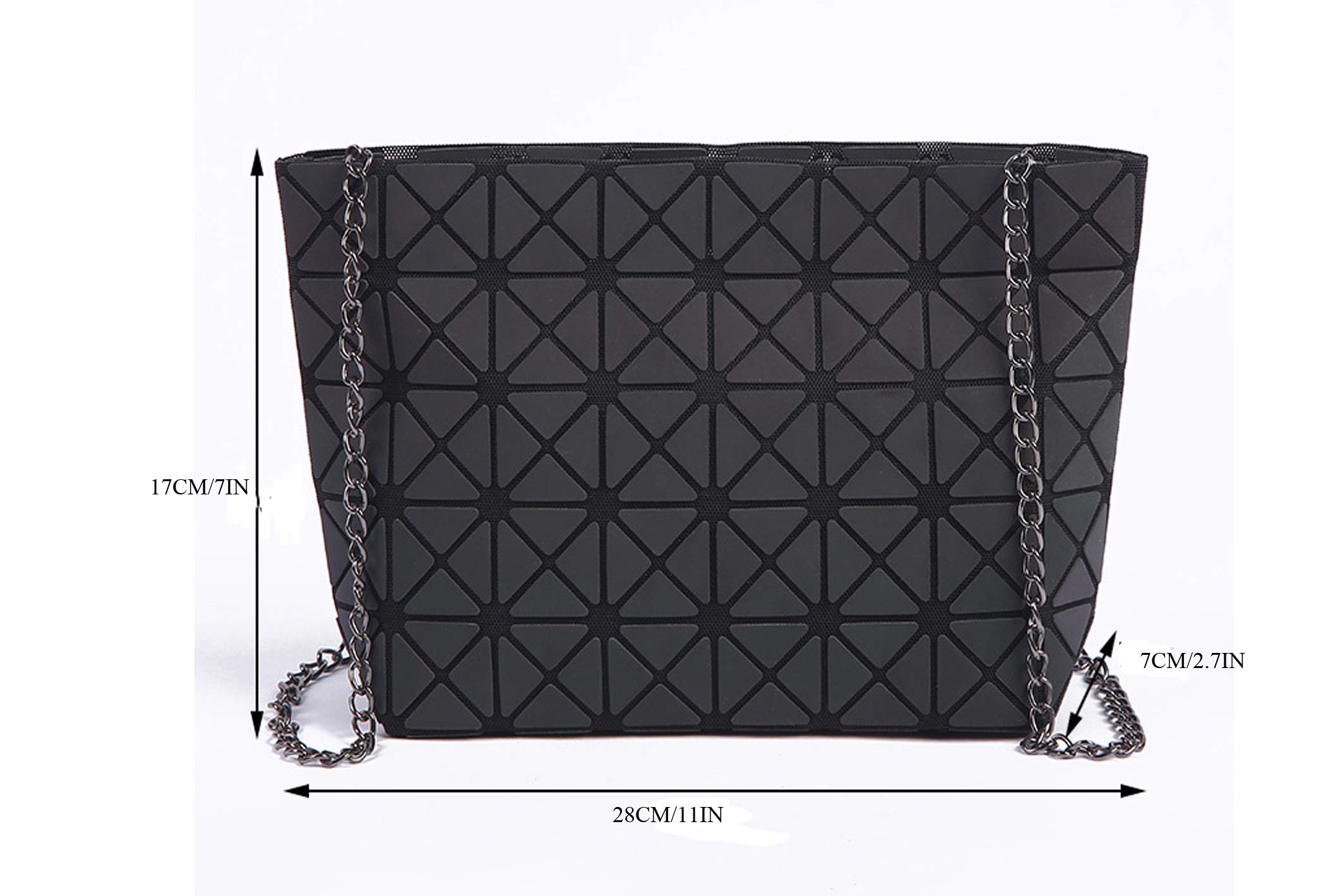 Holographic Geometric Tote Bag for Women - Stylish & Reflective for Night Out
