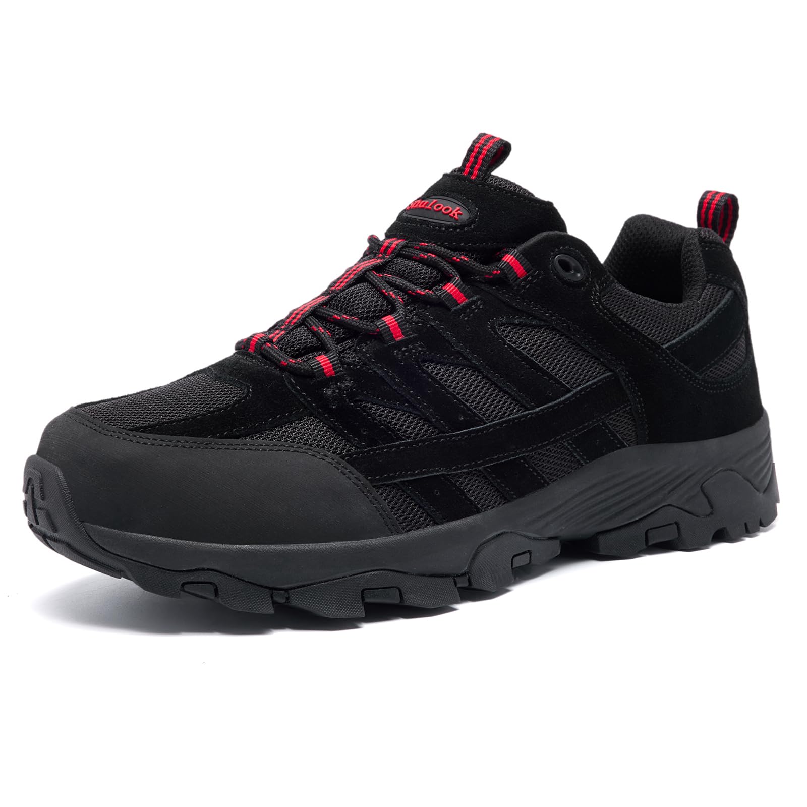 SHULOOK Men's Waterproof Hiking Shoes - Lightweight Breathable Trekking Boots for Outdoor Adventures - Non-Slip Trail Running Shoes for Camping, Hiking & Mountain Climbing
