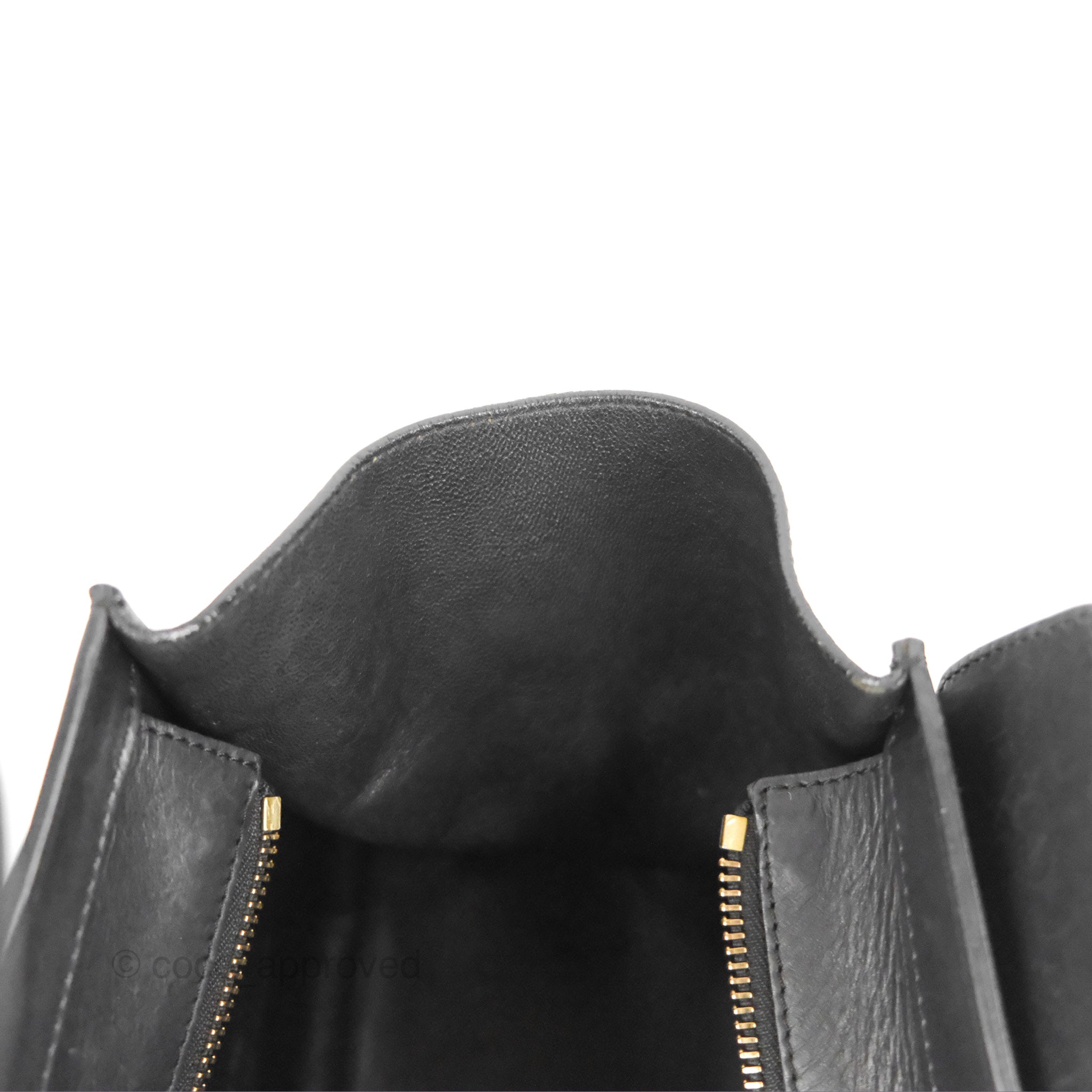 Celine Mini Luggage Bag in Black & White Aged Calfskin Leather - Perfect for Work, Travel & Everyday Luxury Handbag