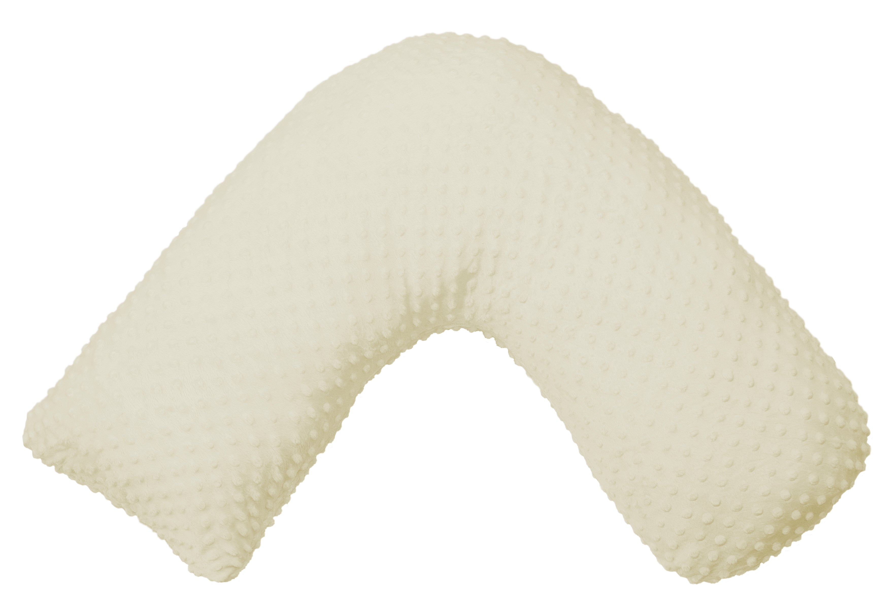 Boomerang Nursing Pillow - Soft Cream Chenille Breastfeeding Support for Comfortable Nursing, Baby Feeding, and Tummy Time