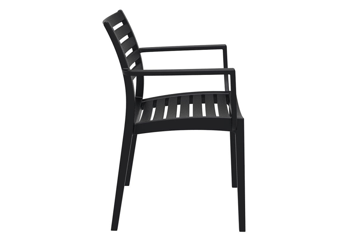 Artemis Outdoor Lounge Chair - Stackable, Weather-Resistant Patio Armchair for Poolside, Garden & Backyard Relaxation
