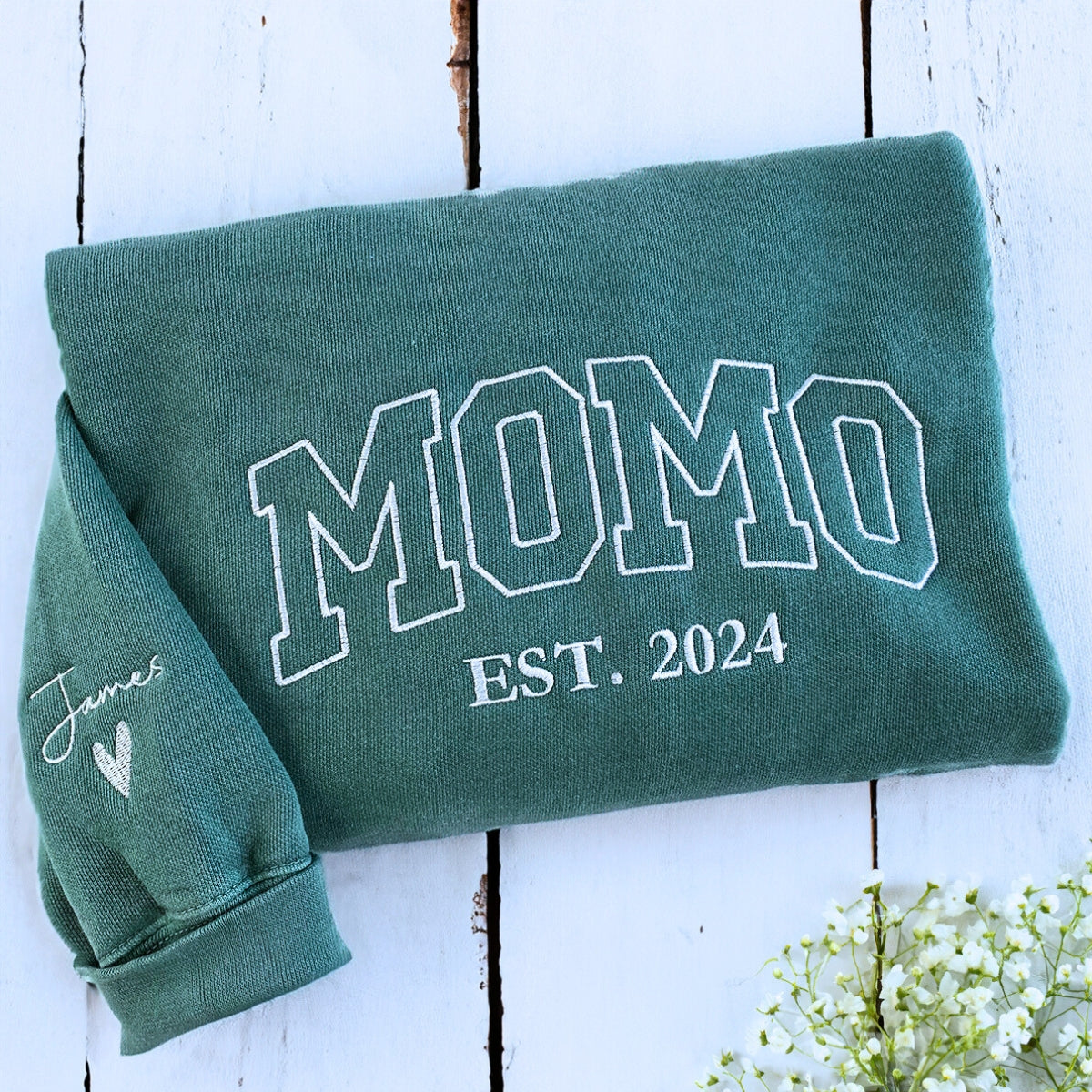 Custom Embroidered Comfort Color® Mimi Shirt with Grandkids Names - Perfect for Family Reunions, Grandparents Day & Photo Keepsakes