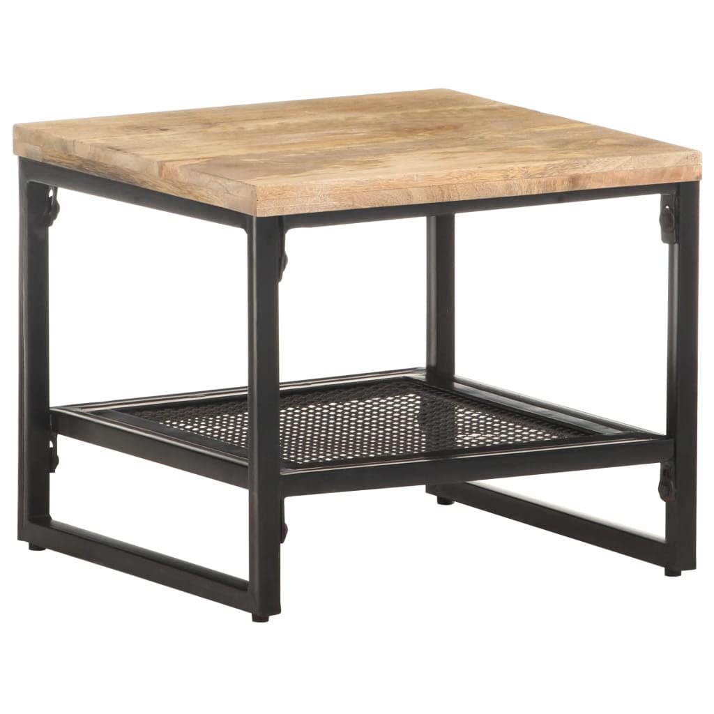 Solid Mango Wood Side Table - 15.7