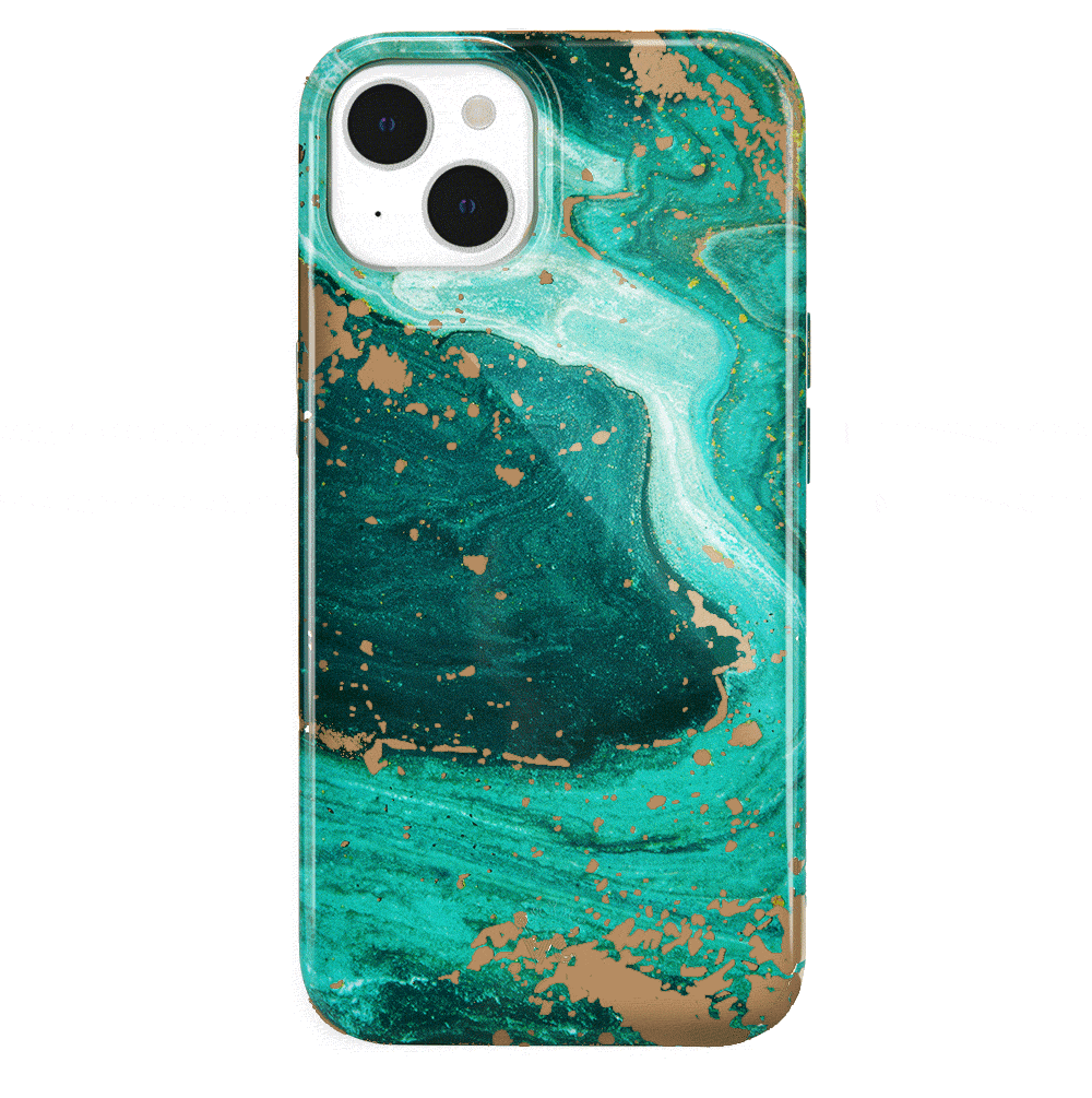 Premium Emerald Marble iPhone Case - Elegant Protective Cover for iPhone [Model] - Perfect for Daily Use, Travel & Gifting
