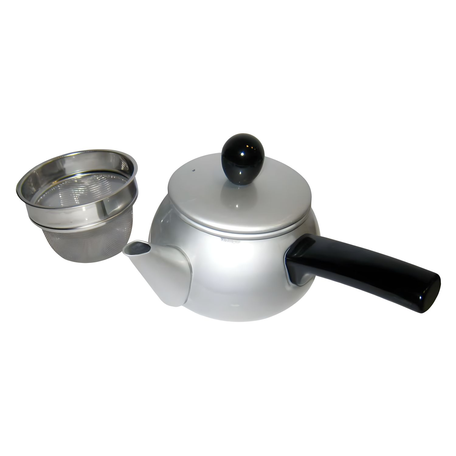 Premium Japanese Aluminum Kyusu Teapot with Built-in Tea Strainer & Side Handle - Traditional Japanese Green Tea Brewing for Home, Office & Tea Ceremonies