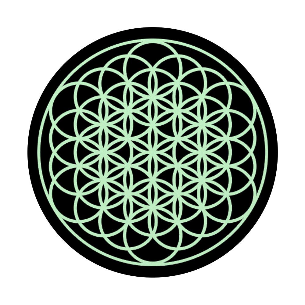 Sacred Geometry Mandala Flower of Life Abstract Design PopSockets Phone Grip & Stand - Compatible with iPhone, Samsung & Tablets - Perfect for Yoga, Meditation & Spiritual Practices