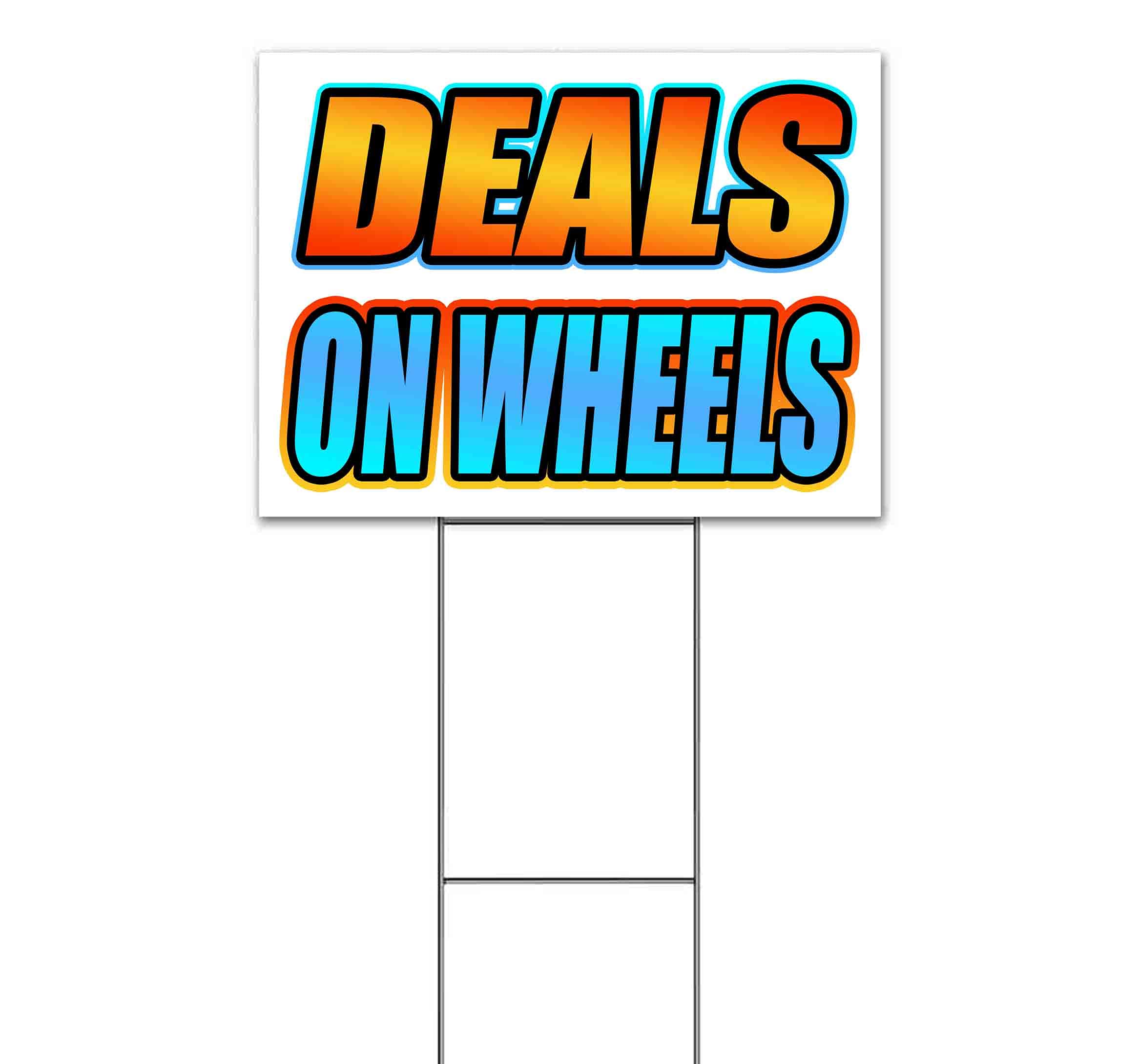 18x24 Inch Yard Sign with Metal Step Stake - Multi-Pack Deals for Advertising & Events | Durable Outdoor Signage for Businesses, Real Estate, Political Campaigns & Garage Sales | Made in USA