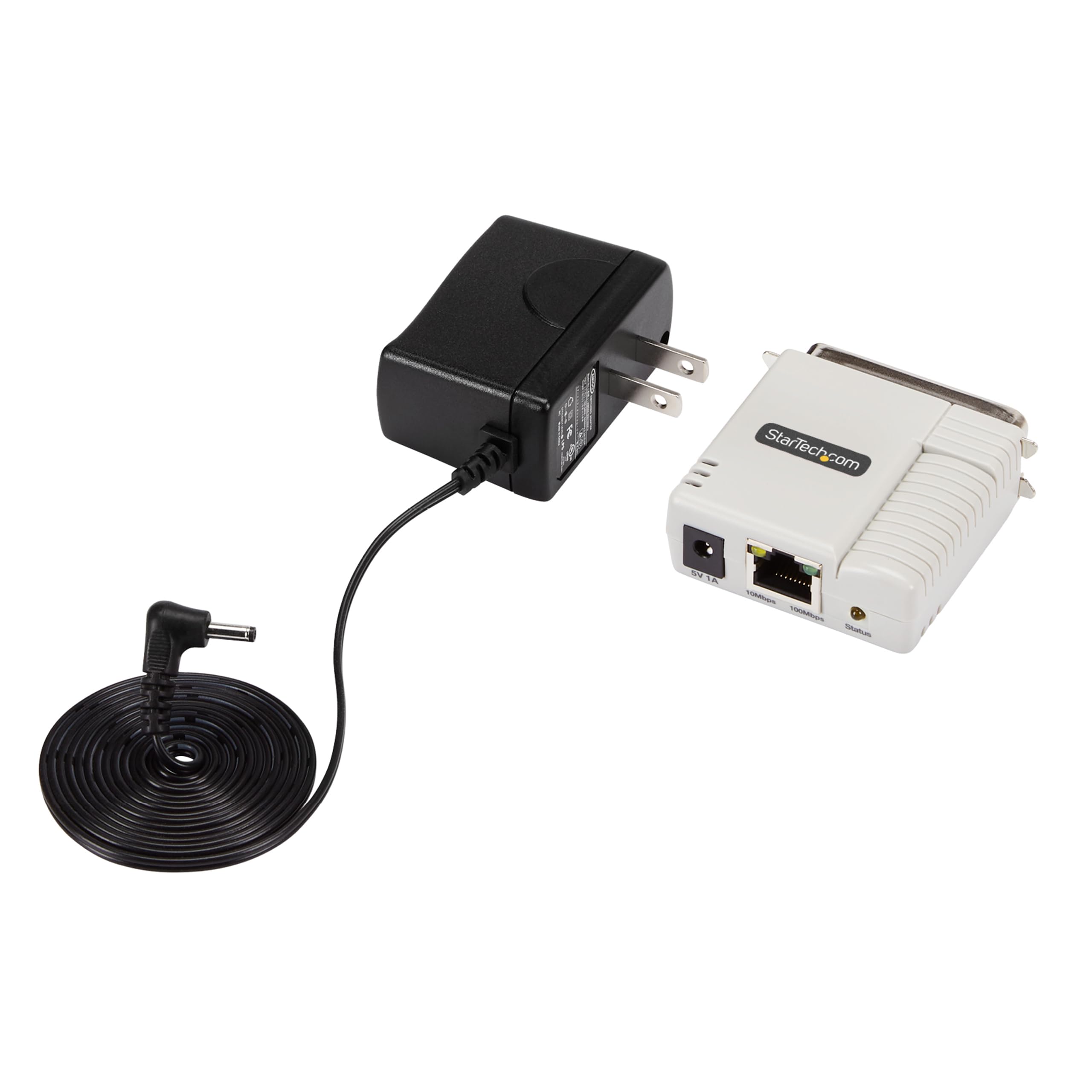 StarTech.com Ethernet to Parallel Network Print Server - 10/100Mbps LAN Printer Adapter with WebUI & Centronics Interface | TAA Compliant | Ideal for Office Printing, Legacy Printer Connectivity & Small Business Networks