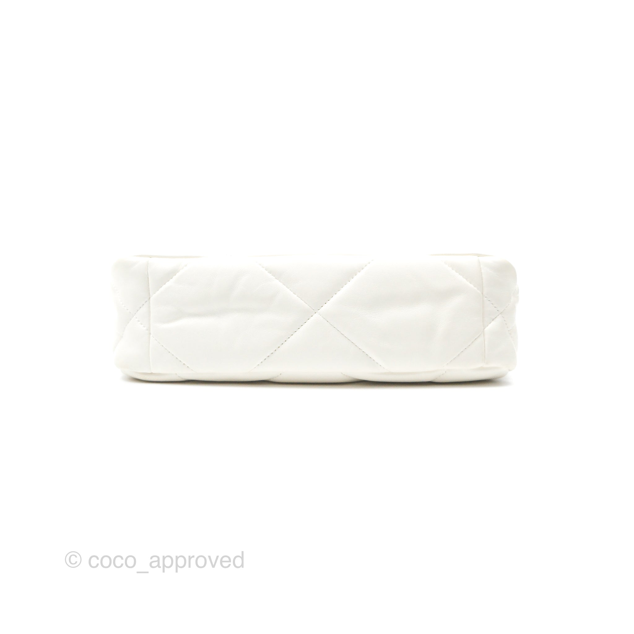 Chanel 19 Small Handbag in Ivory White Lambskin Leather with Mixed Hardware - Luxury Crossbody Bag for Women, Perfect for Date Night & Special Occasions