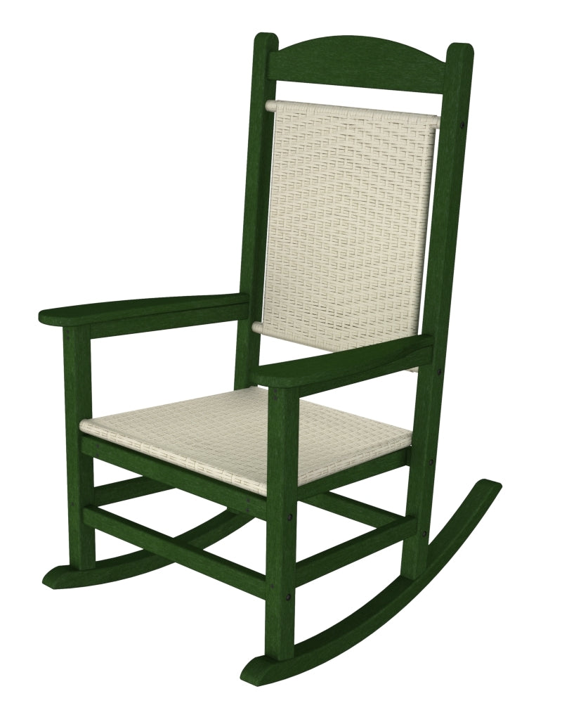 Green Frame/White Loom Weave
