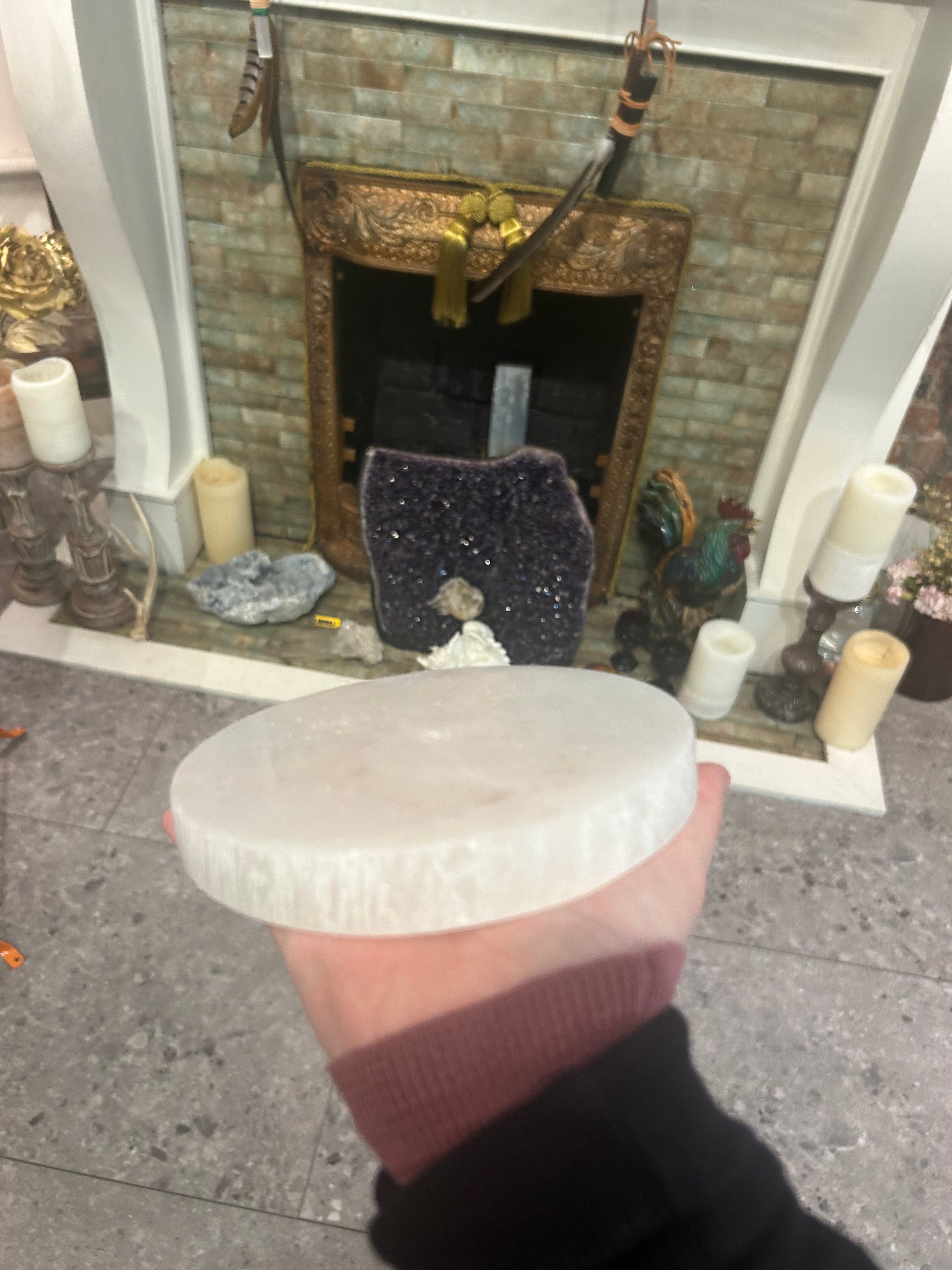 Large Selenite Charging Plate - Natural Crystal Energy Charger for Healing Stones & Jewelry - Perfect for Reiki, Meditation & Spiritual Cleansing