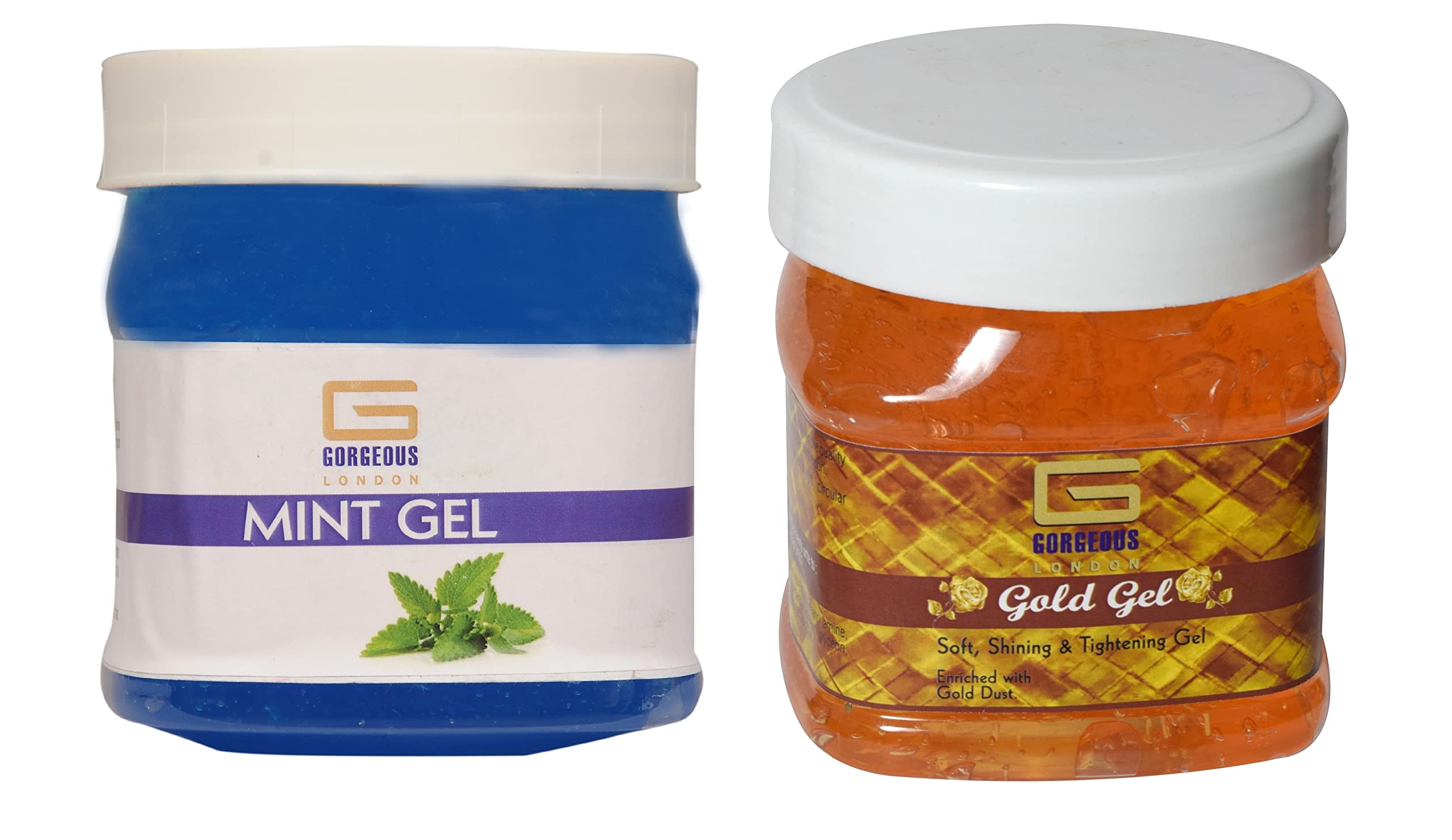 London Mint & Papaya Gel Combo Pack (2 x 450ml) - Refreshing Hair & Scalp Treatment for Dryness & Dandruff | Perfect for Daily Hair Care Routine