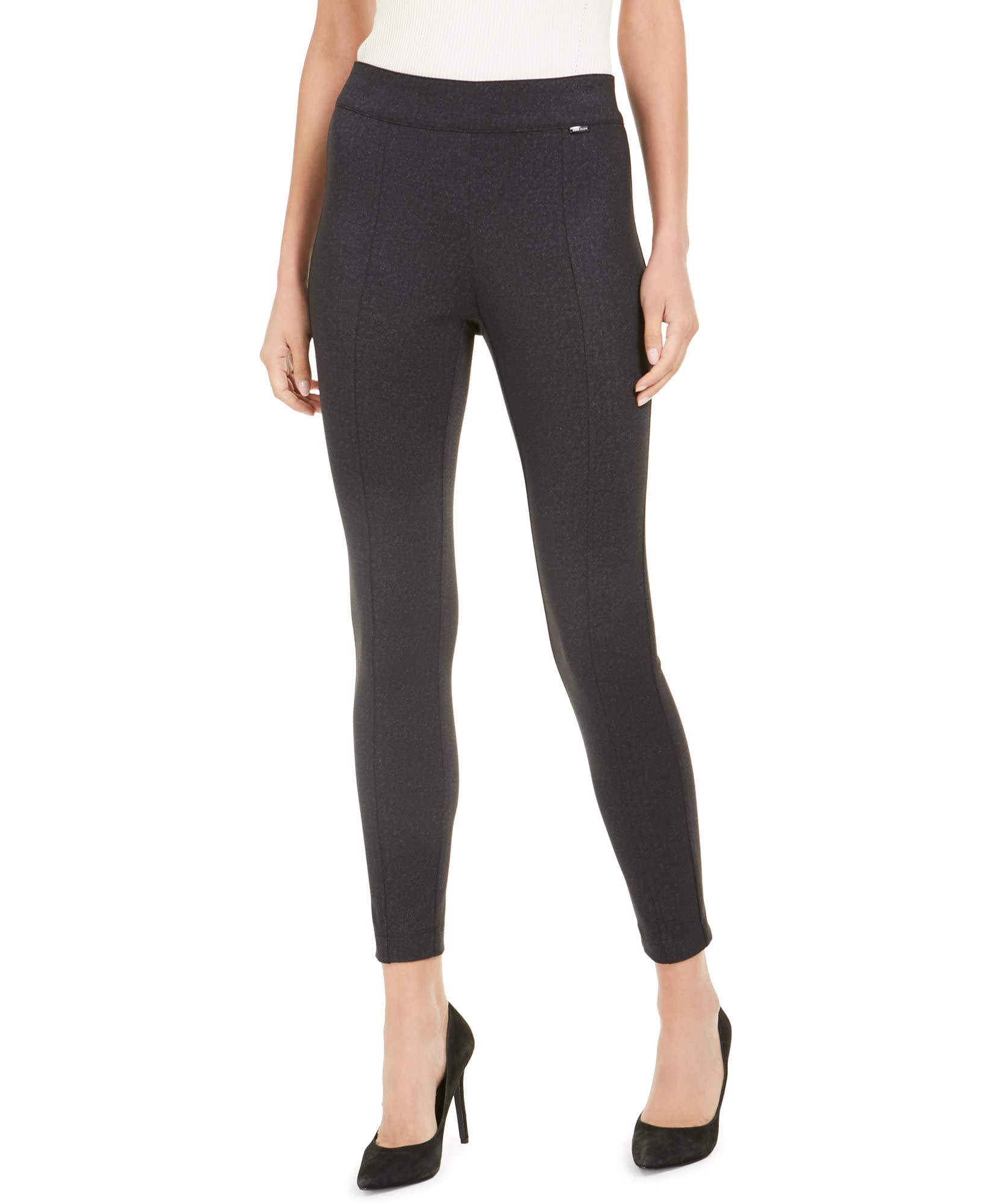 Anne Klein Melange Twill Leggings for Women - Comfortable Stretchy High Waist Yoga Pants - Perfect for Workout, Lounge & Everyday Wear
