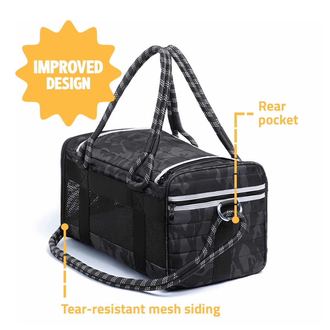 ROVERLUND Airline-Approved Pet Carrier with Leash for Small Pets up to 12.5lbs - Perfect for Travel & Vet Visits