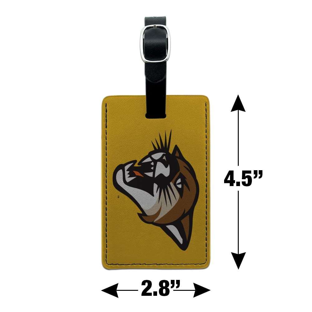 Vermont University Leather Luggage Tag - Rectangle Carry-On ID Tag for Travel Bags, Suitcases & Backpacks | Durable Personalized Name Card Holder for Business Trips & Vacations