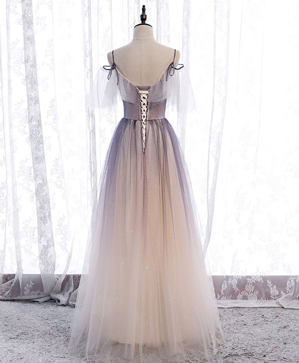 Elegant Light Purple Tulle Sequin Long Prom Dress - Formal Evening Gown for Homecoming, Quinceañera & Special Occasions
