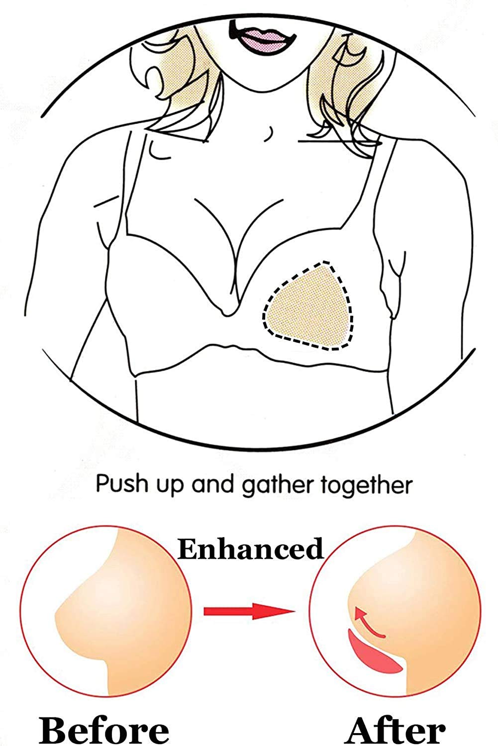 Silicone Bra Pads - Invisible Push-Up Bikini Inserts for Swimsuits | Waterproof & Quick-Dry Chest Pads (Clear) | Perfect for Beach, Pool & Summer Activities