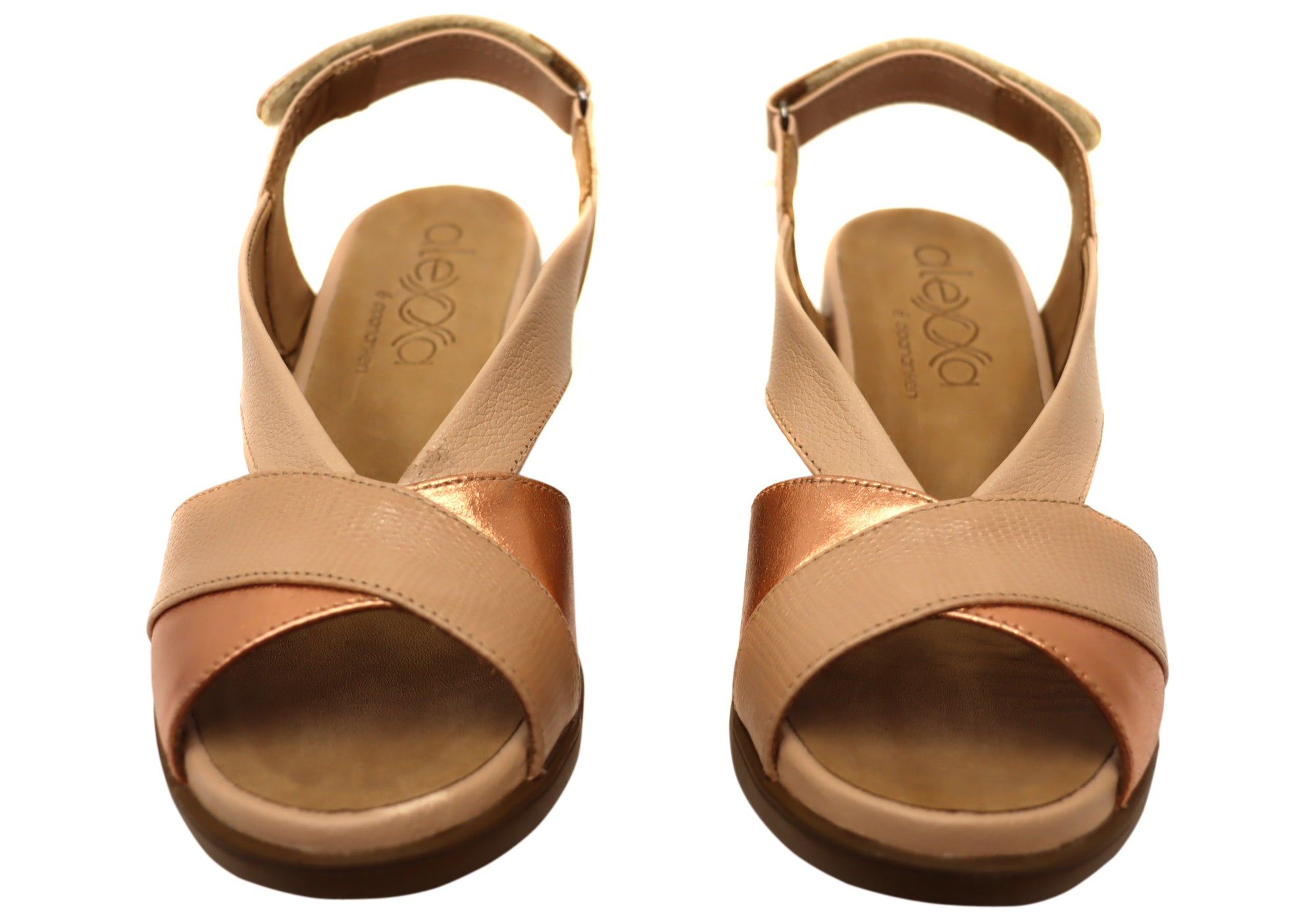 Opananken Raquel Women's Comfortable Leather Mid Heel Sandals - Stylish & Supportive for Work, Party & Summer Outings