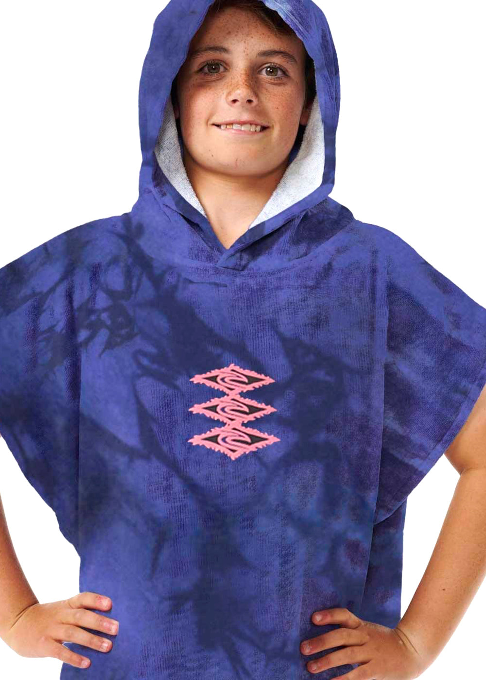 Rip Curl Boys Tie Dye Hooded Towel - Soft & Absorbent Beach Towel for Kids - Perfect for Swimming, Surfing & Poolside Fun