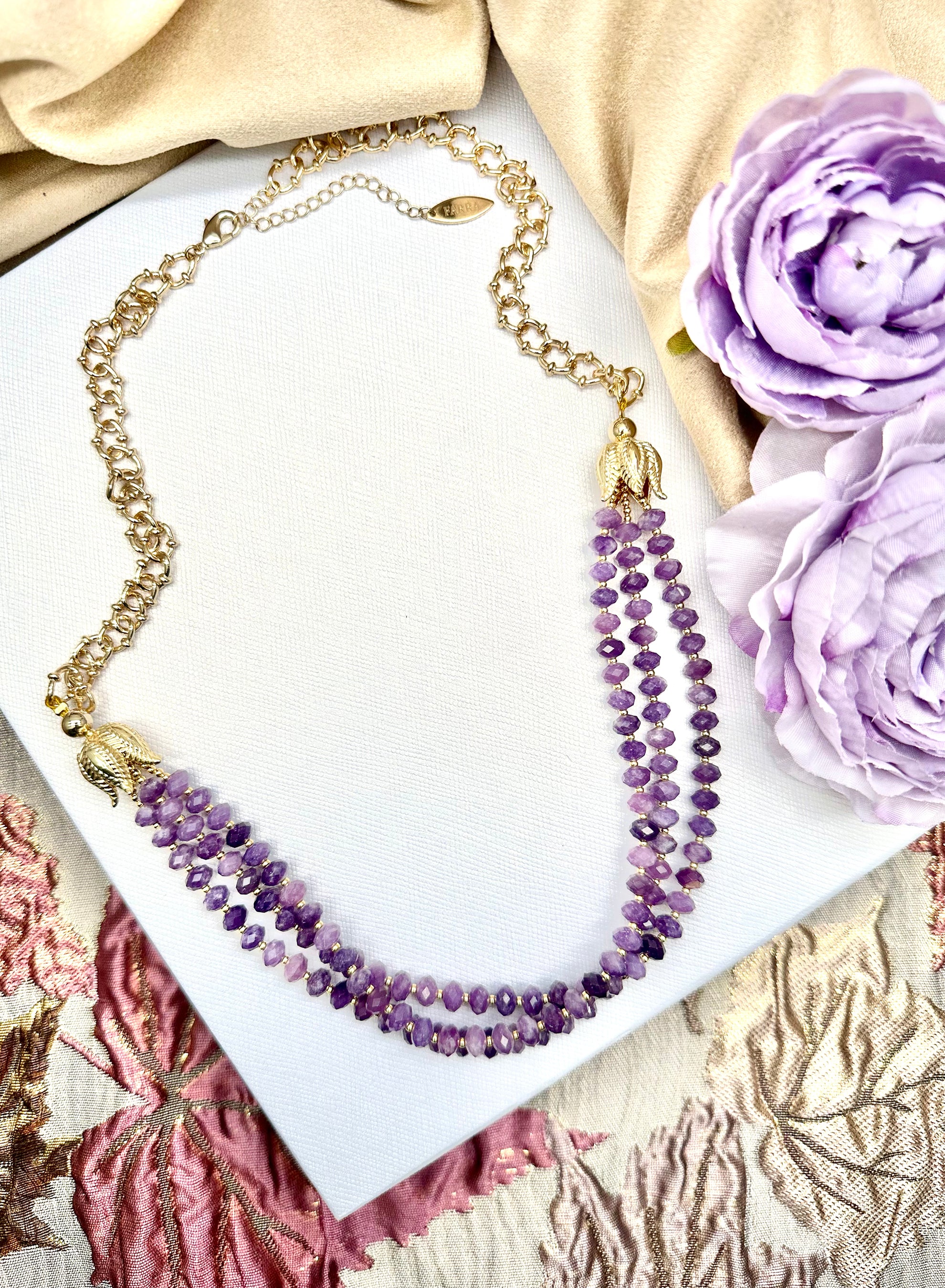 Amethyst Multi-Layer Necklace for Women - Elegant Layered Gemstone Jewelry Gift for Birthday, Anniversary & Special Occasions