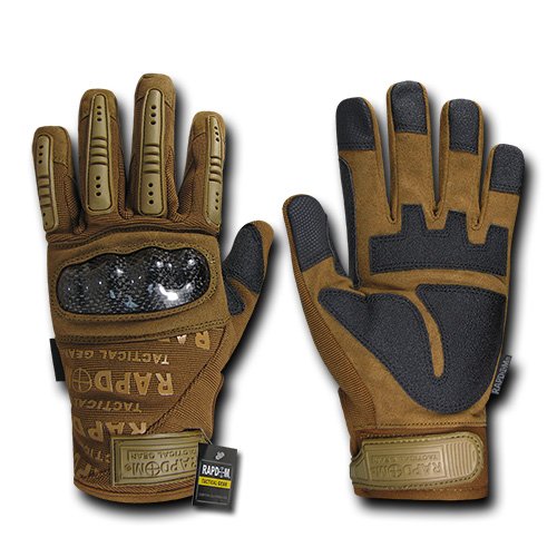 RAPDOM Tactical Carbon Fiber Combat Gloves - Military Grade Protection for Shooting, Motorcycling & Outdoor Activities | Lightweight & Durable Safety Gloves for Men