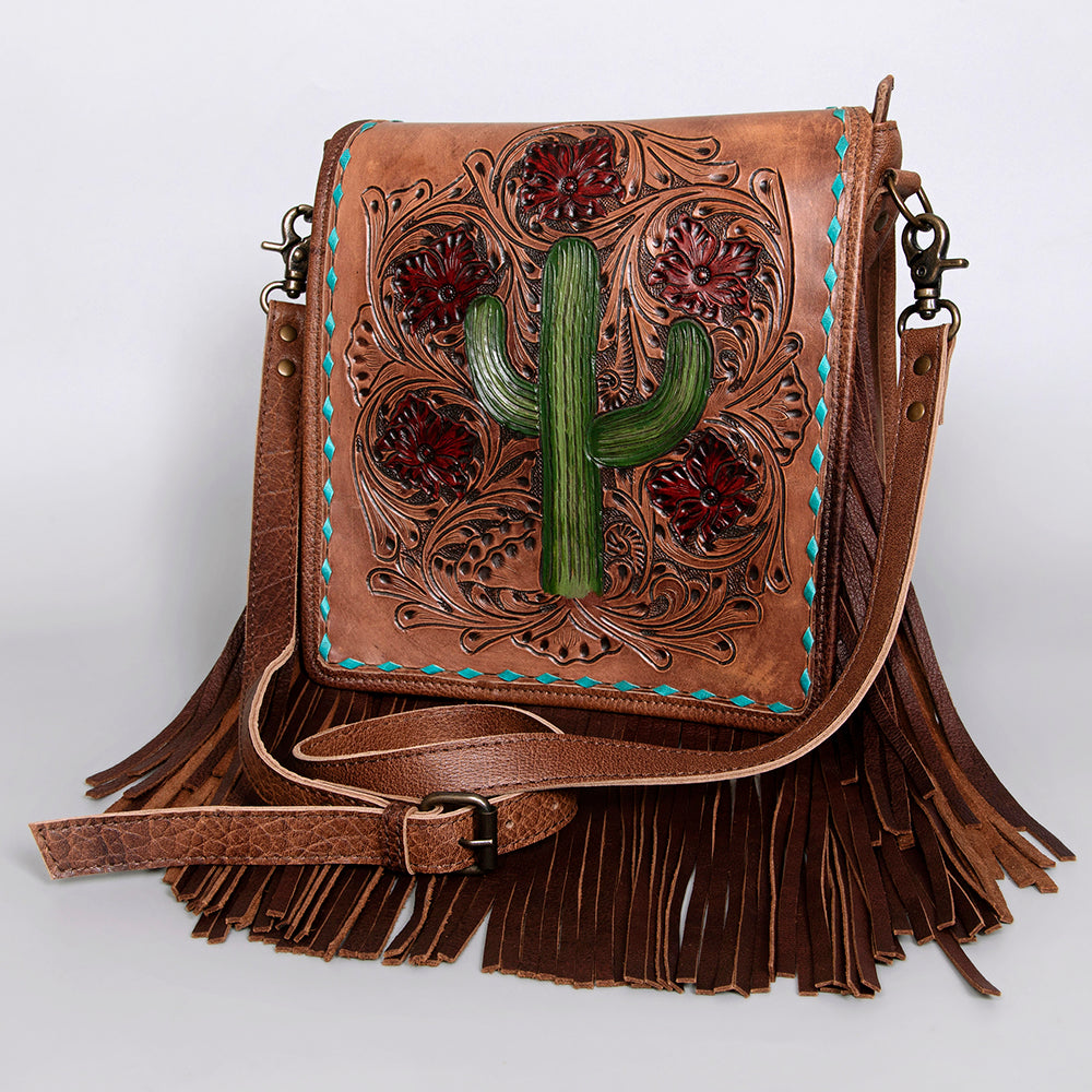 American Darling ADBG396 Large Crossbody Hand Tooled Genuine Leather Women's Western Handbag Purse - Perfect for Everyday Use, Travel & Cowgirl Fashion Accessories