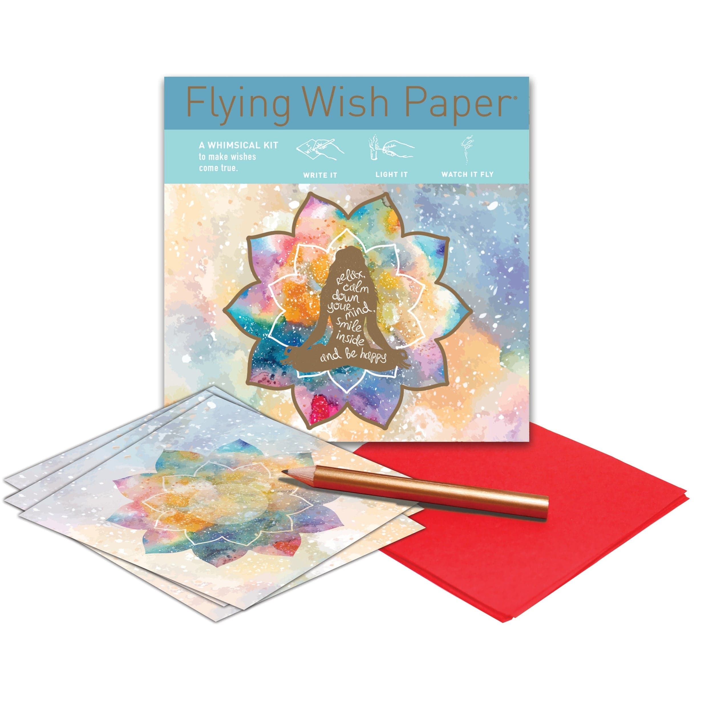 Mini Flying Wish Paper - Mindfulness & Relaxation Activity for Stress Relief, Meditation & Positive Vibes | Perfect for Yoga, Spa, Therapy & Self-Care Rituals