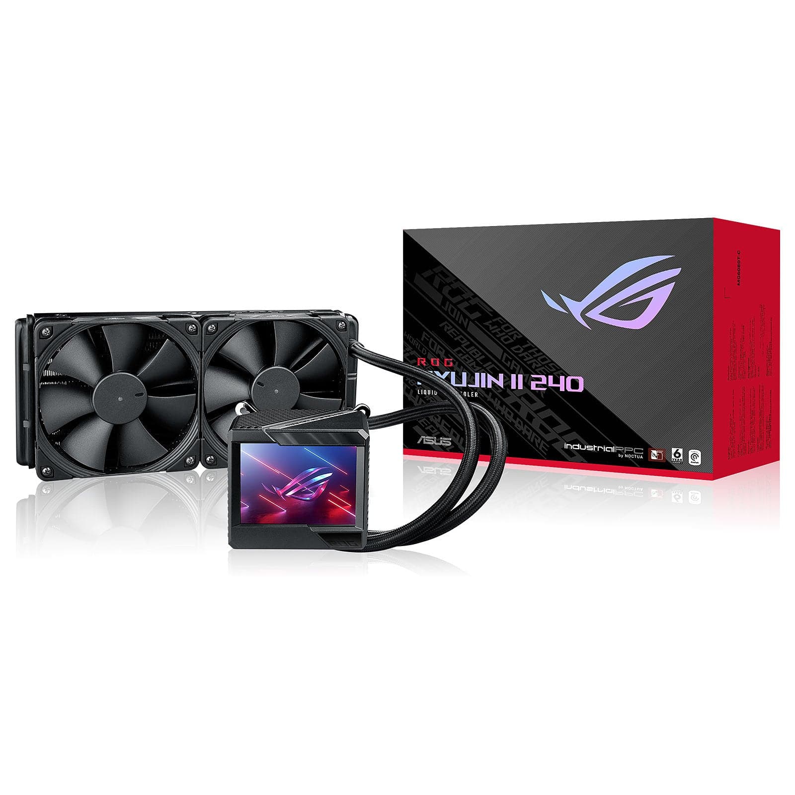 ASUS ROG Ryujin II 240 OLED AIO Liquid CPU Cooler - 240mm RGB Radiator with OLED Display, Noctua Fan, LGA 1700/AM5 Compatible - Perfect for Gaming PC Builds and High-Performance Workstations