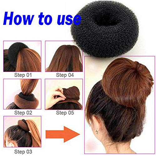 Baal Hair Donut Bun Maker Set of 3 - Hair Accessories for Women - Perfect for Updos, Ponytails & Ballerina Buns - Great for Work, Parties & Special Occasions