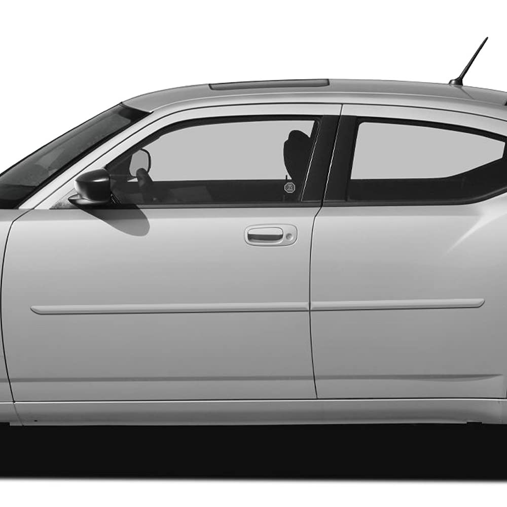 FE-Charger Matte Black Finished End Body Side Molding for Dodge Charger (2015-2023) - Durable Exterior Trim Protection | Perfect for Car Customization & Show Car Enhancement