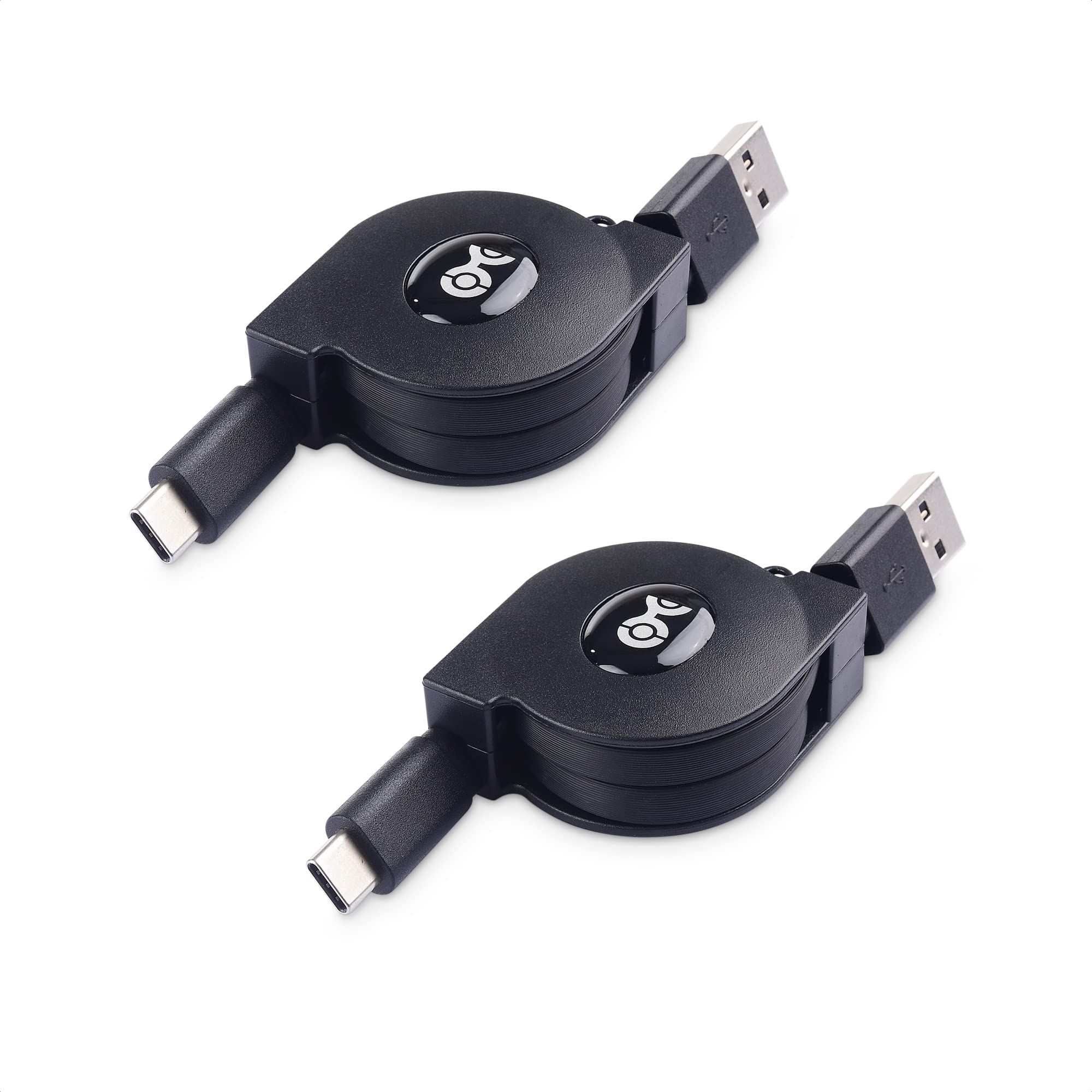 Retractable USB C to USB Cable 3.3ft - Short & Compact USB Type C Charging Cord for Phones, Laptops & Tablets - Perfect for Travel, Office & Home Use