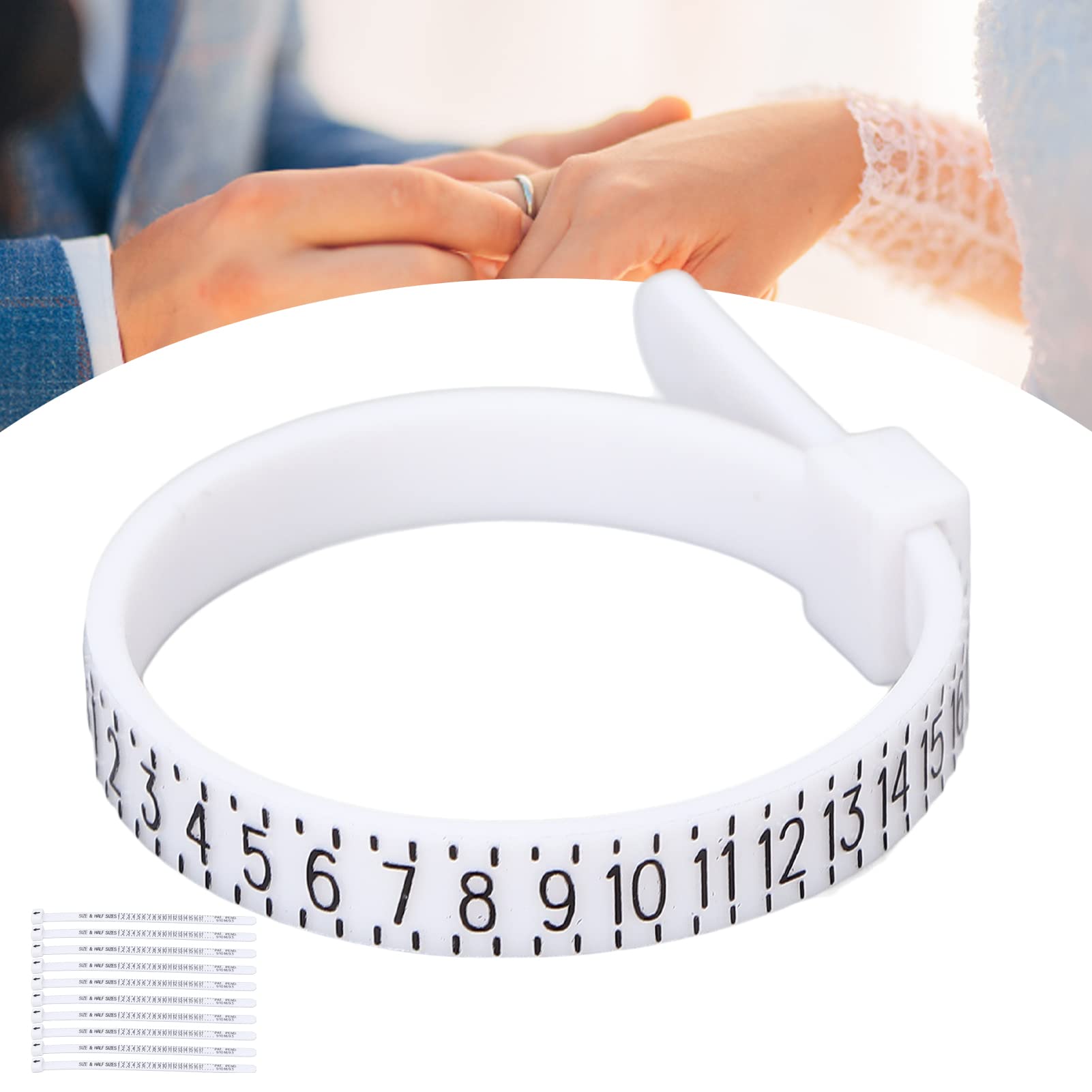 Accurate Ring Sizer Tool for Measuring Finger Size - Perfect for Engagement Rings, Wedding Bands, Fashion Jewelry & Cocktail Rings (Men & Women) | Great for Proposals, Wedding Planning & Jewelry Shopping