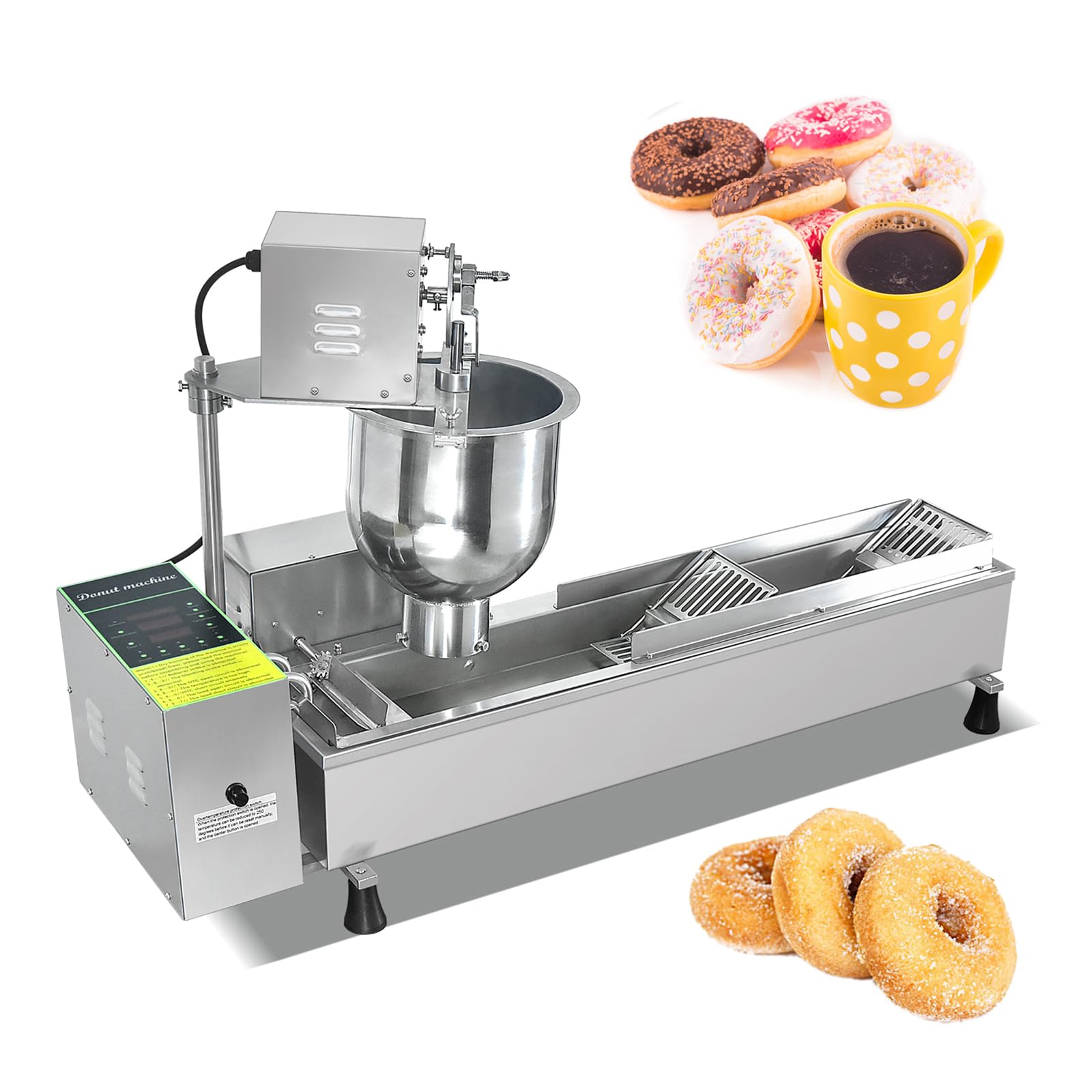 Commercial Donut Maker Machine - Automatic Timer & Counting, Flipping & Dropping - Perfect for Bakeries, Cafes, and Home Use