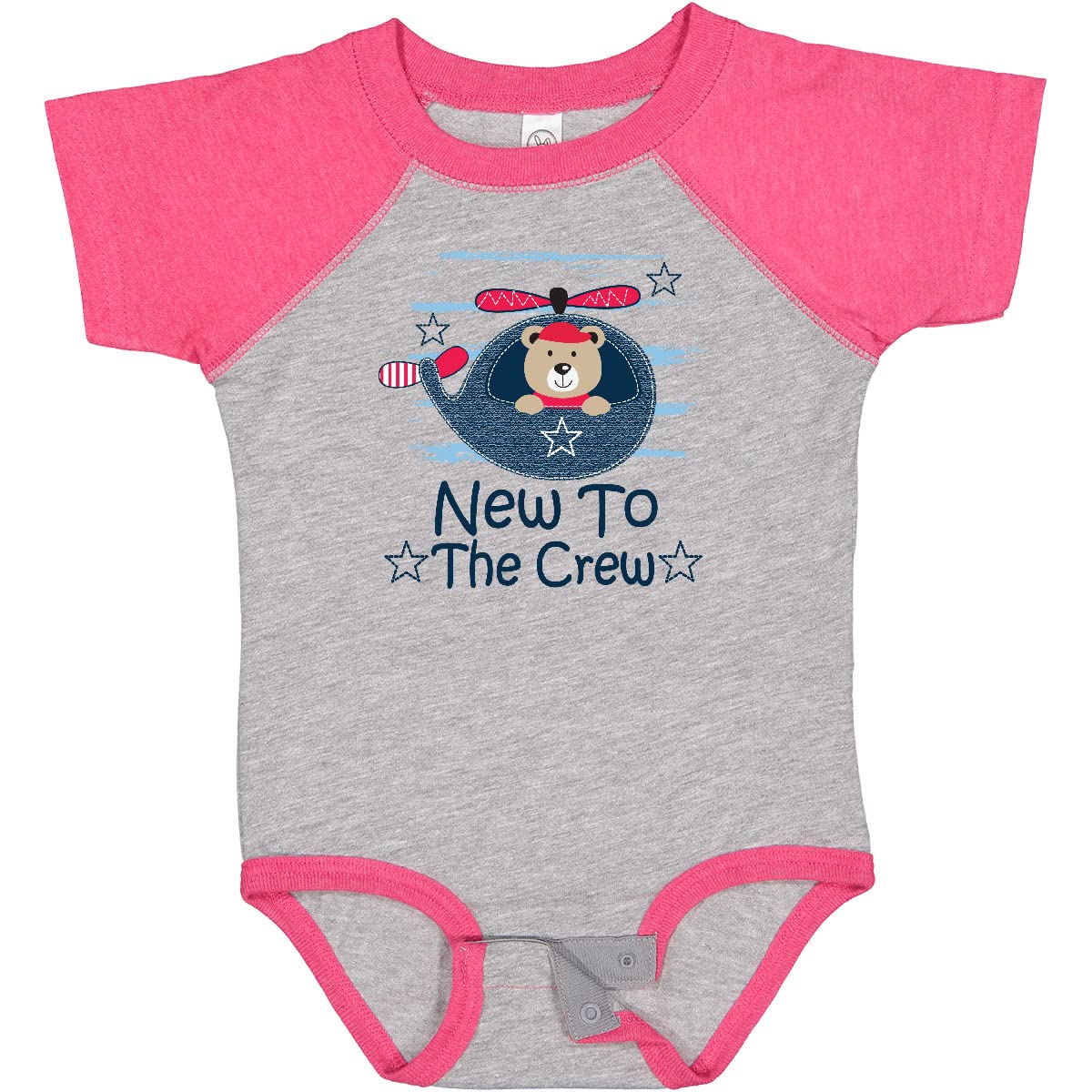 Inktastic New To The Crew Baby Boy Bodysuit - Soft Cotton Onesie for Newborns & Infants - Perfect for Baby Showers, Birth Announcements & Family Photos