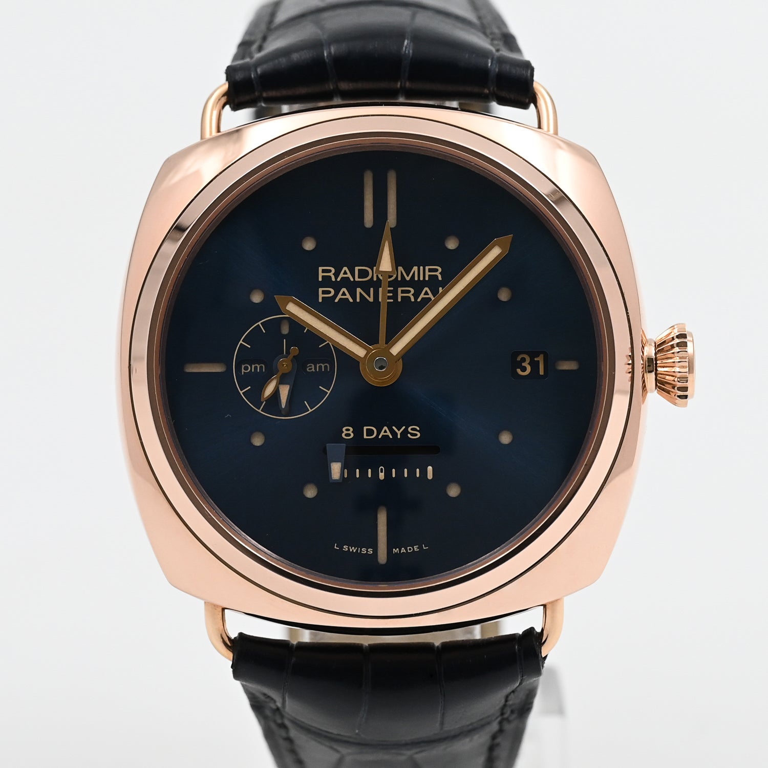 Panerai Radiomir 8-Day GMT Automatic Men's Watch - Luxury Stainless Steel Dive Watch with Power Reserve - Perfect for Business, Travel & Water Sports