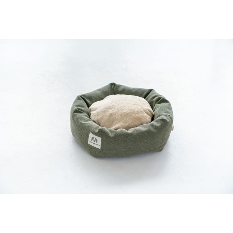 Troopets Green Reversible Round Dog Bed - 3 Sizes (Small/Medium/Large) - Comfortable & Durable Pet Bed for Dogs & Puppies - Perfect for Living Room, Bedroom or Crate