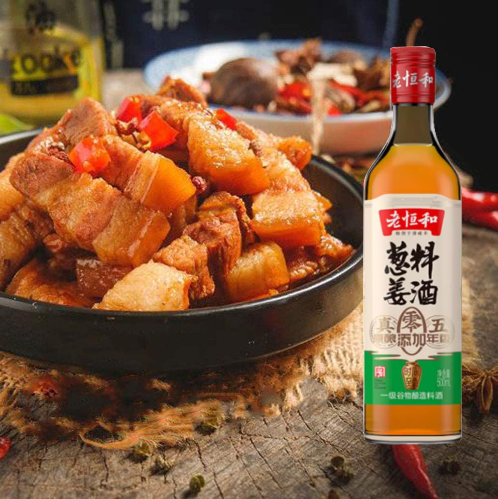 Premium Shaoxing Rice Cooking Wine - Authentic Chinese Traditional Fermented Rice Wine for Stir-Fry, Braising & Marinating - 500ml Bottle (1 Pack) - Ideal for Asian Cuisine, Home Cooking & Gourmet Recipes