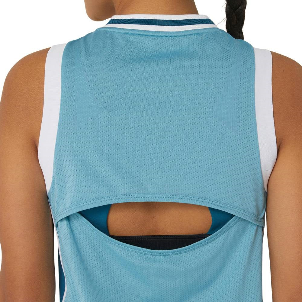 ASICS Women's Match Tank Top - Lightweight Breathable Workout Shirt for Running, Yoga & Gym (Blue) | Perfect for Training, Fitness & Active Lifestyle