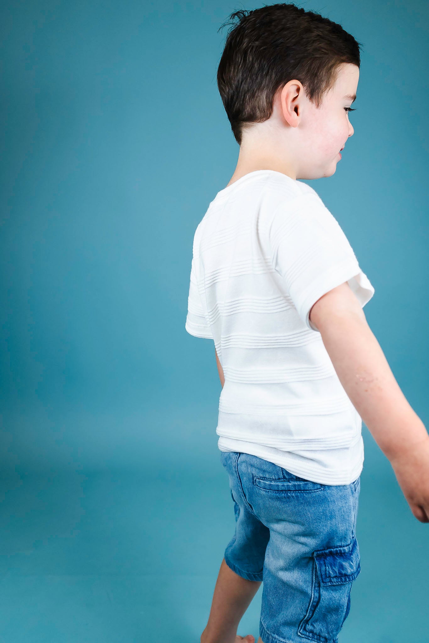 Soft Cream Sweater T-Shirt for Boys - Comfortable Cotton Blend Top for Casual Wear, School & Playdates